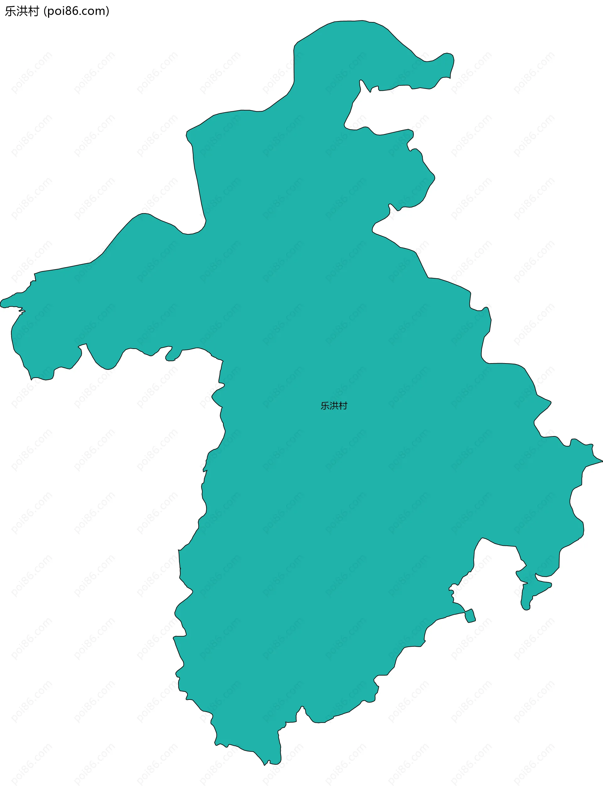 乐洪村边界地图