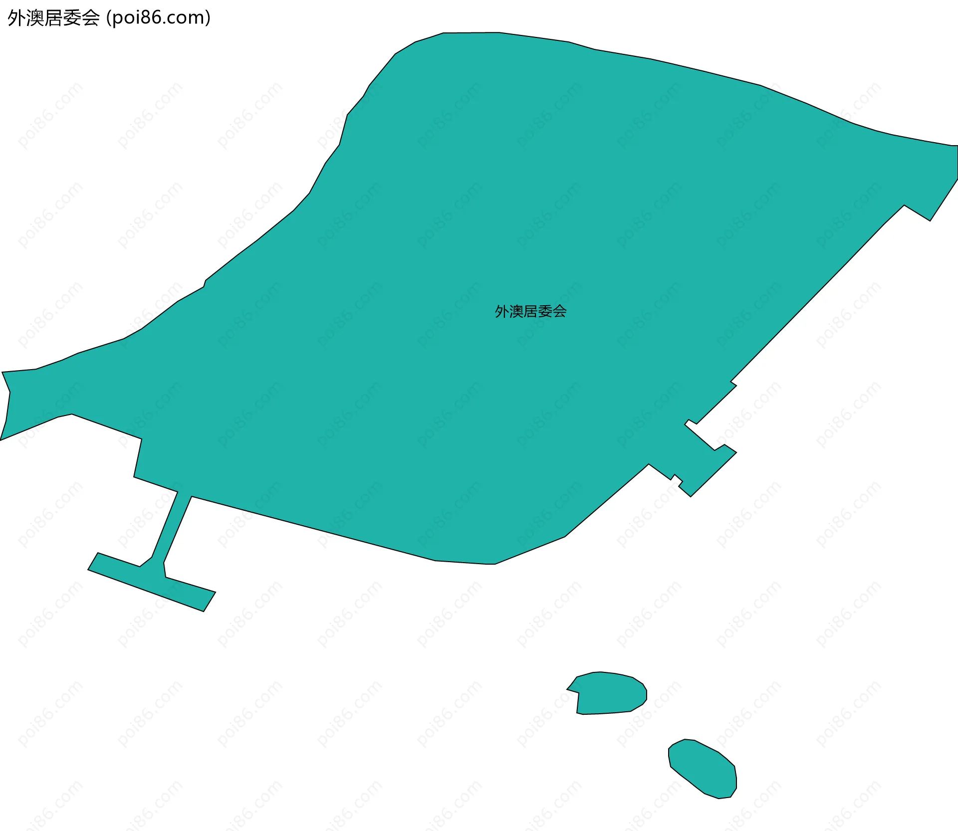 外澳居委会边界地图