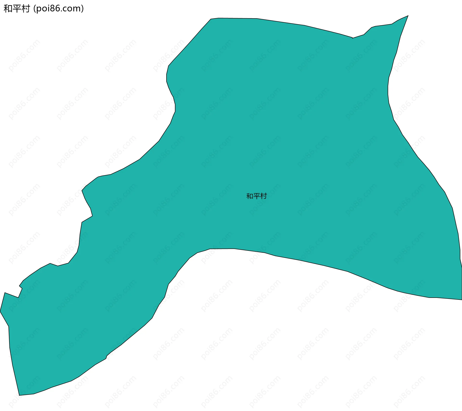 和平村边界地图