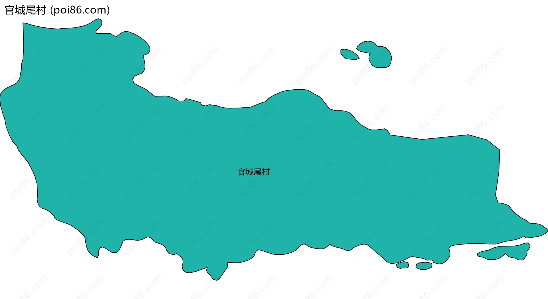 官城尾村边界地图