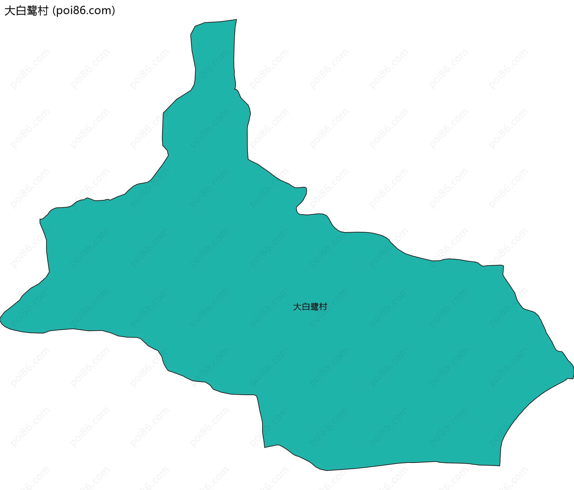 大白鹭村边界地图