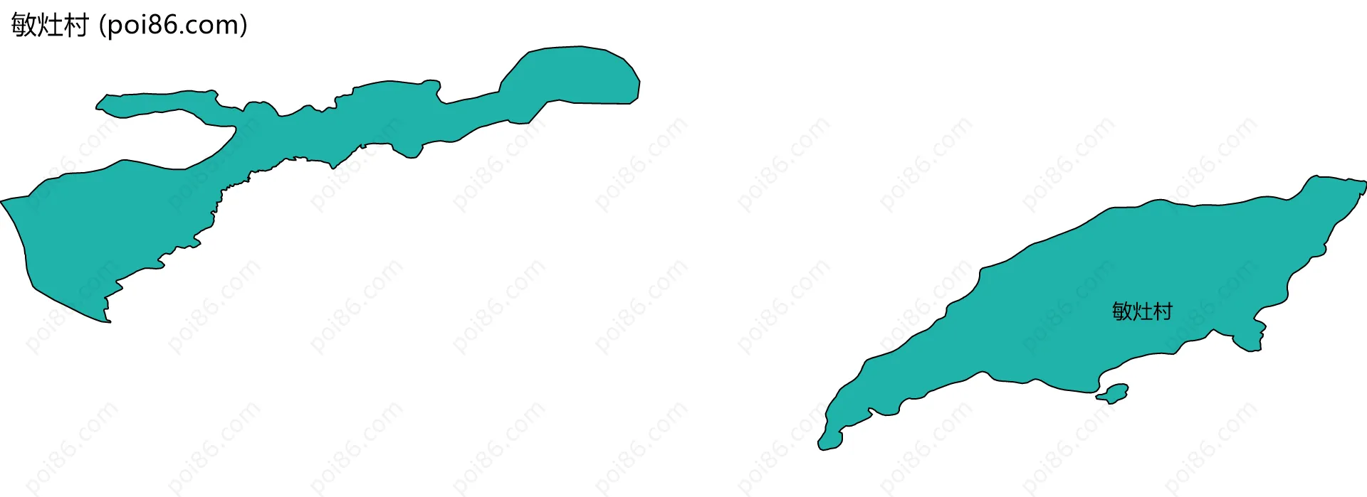 敏灶村边界地图