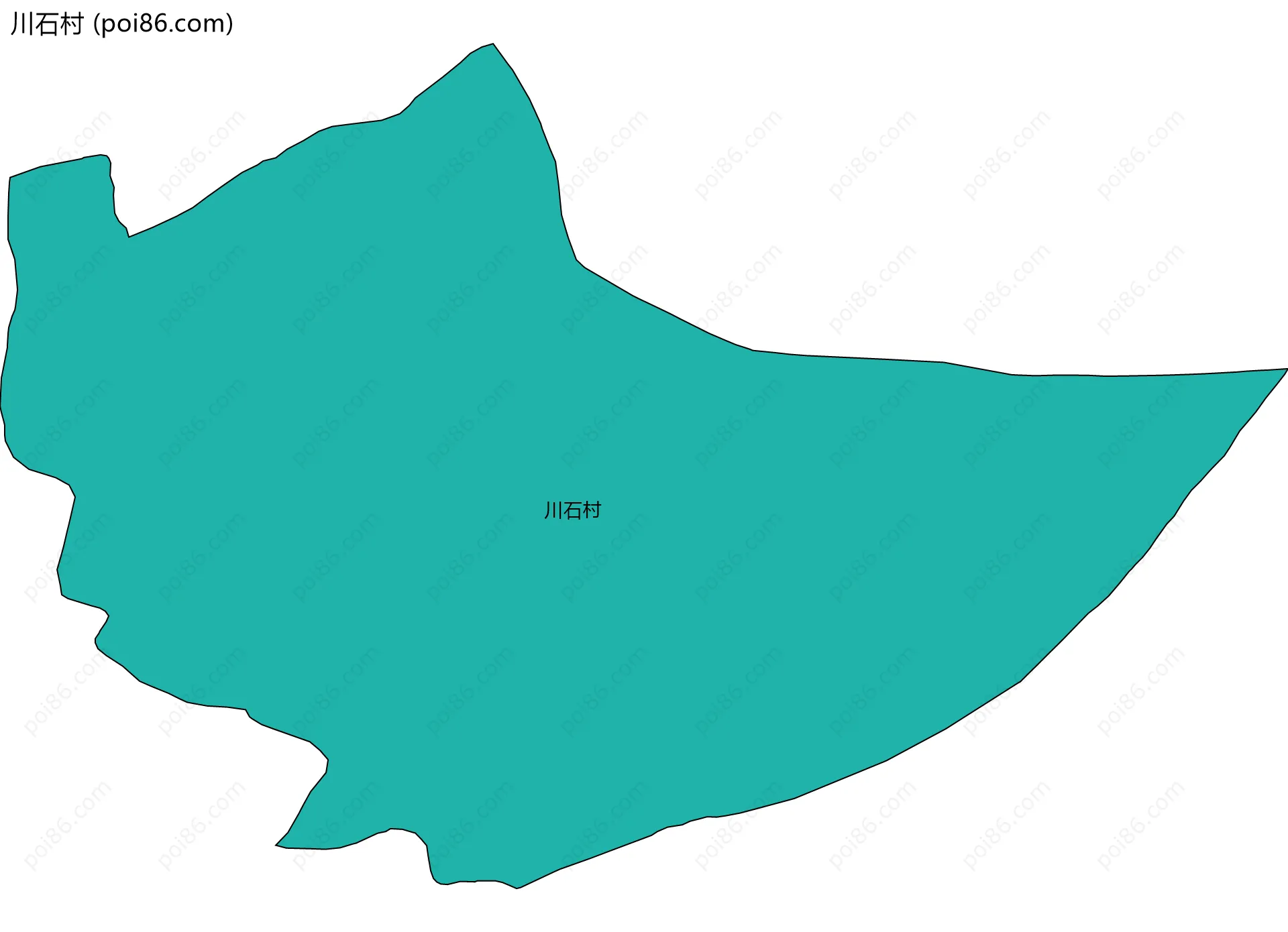 川石村边界地图