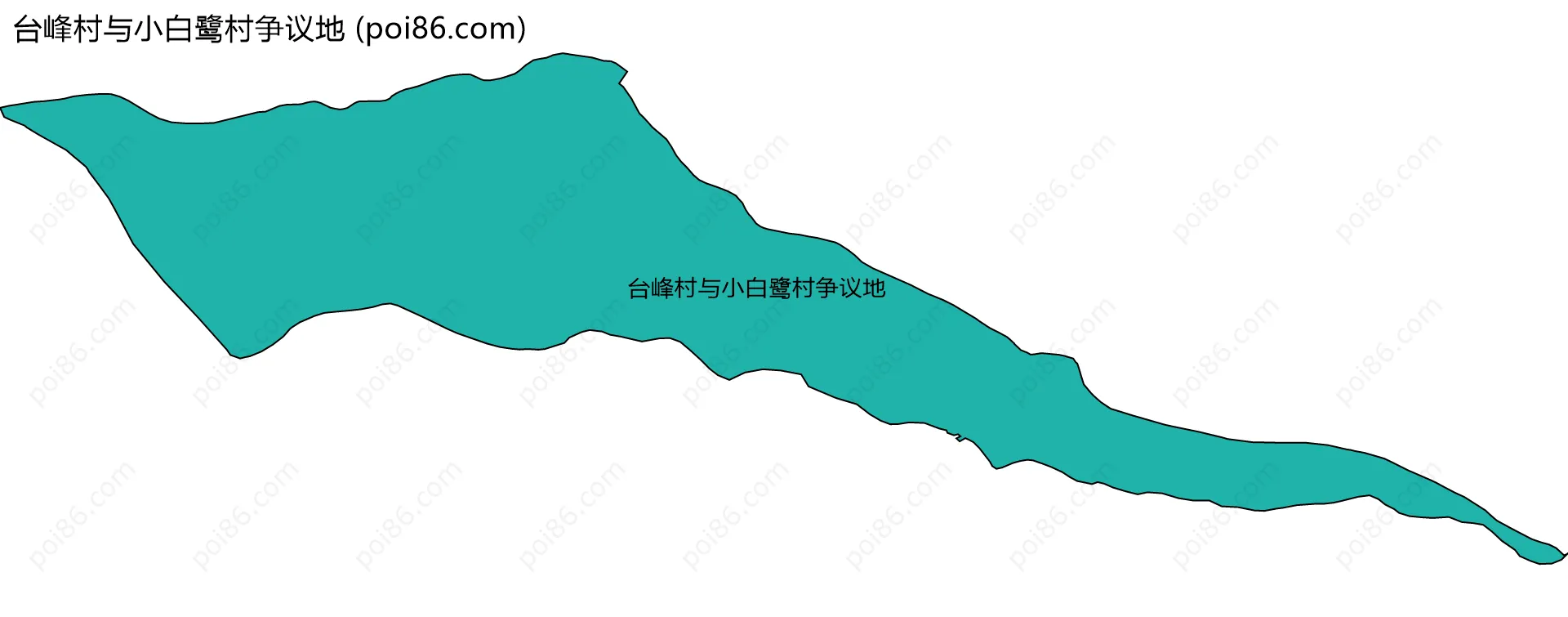 台峰村与小白鹭村争议地边界地图