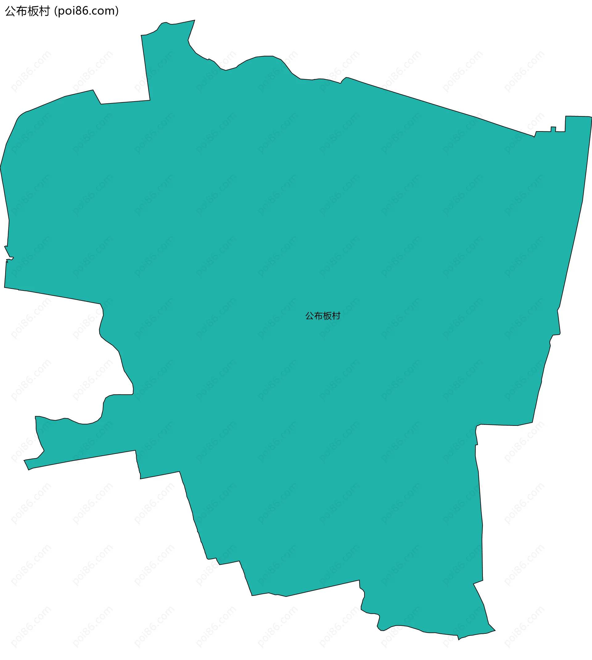 公布板村边界地图