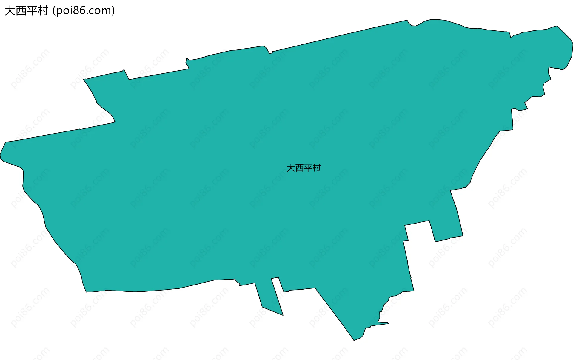大西平村边界地图