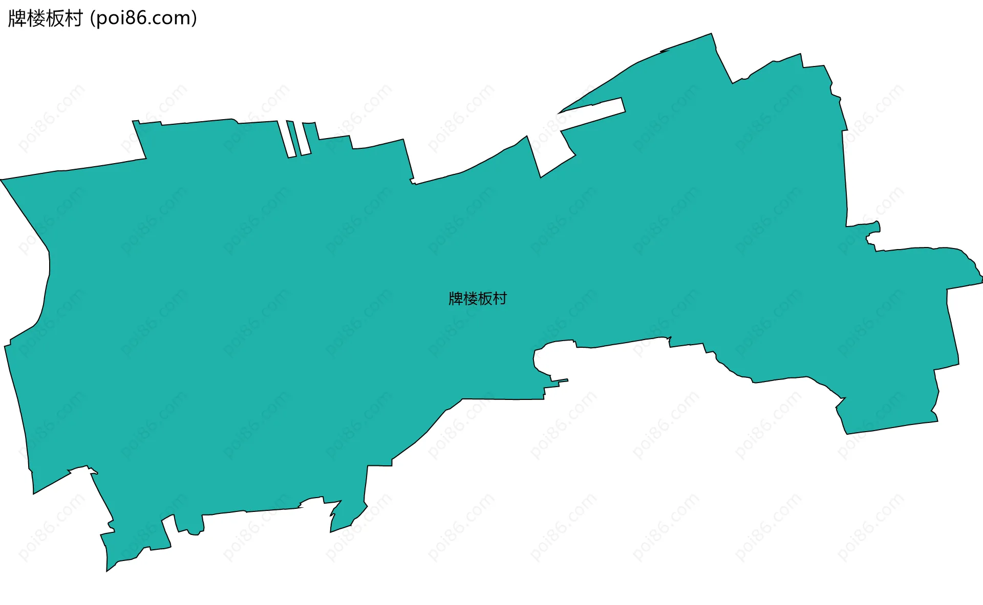 牌楼板村边界地图