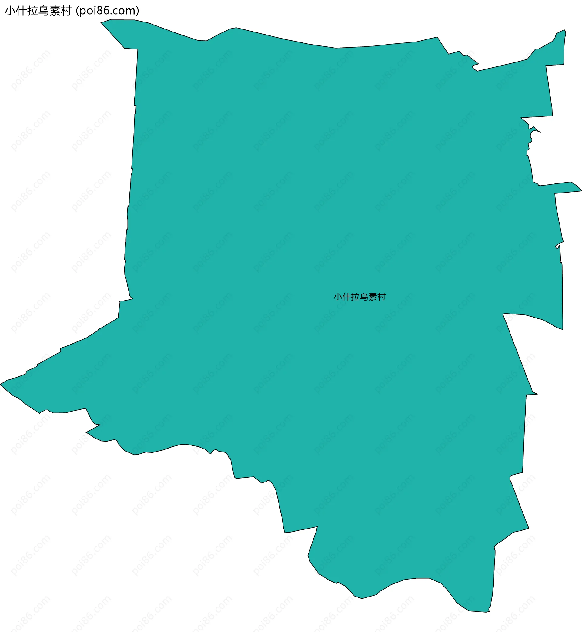 小什拉乌素村边界地图