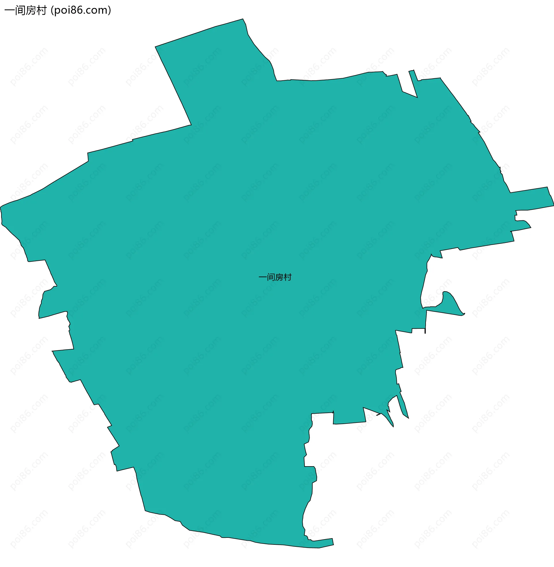 一间房村边界地图