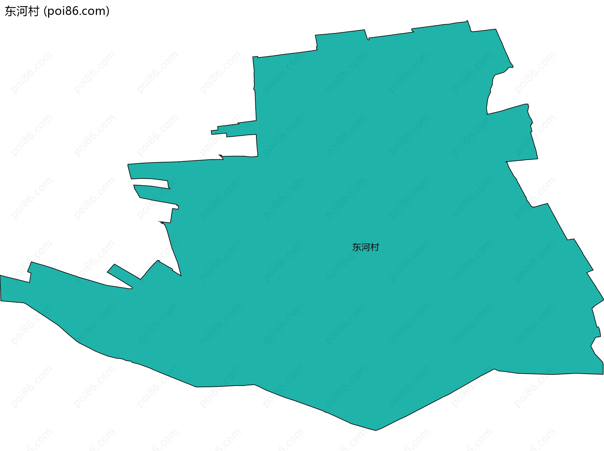 东河村边界地图