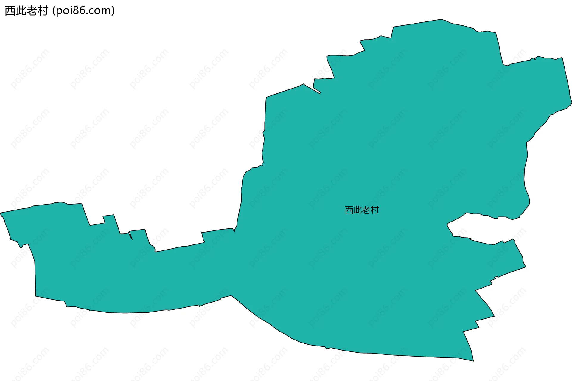 西此老村边界地图
