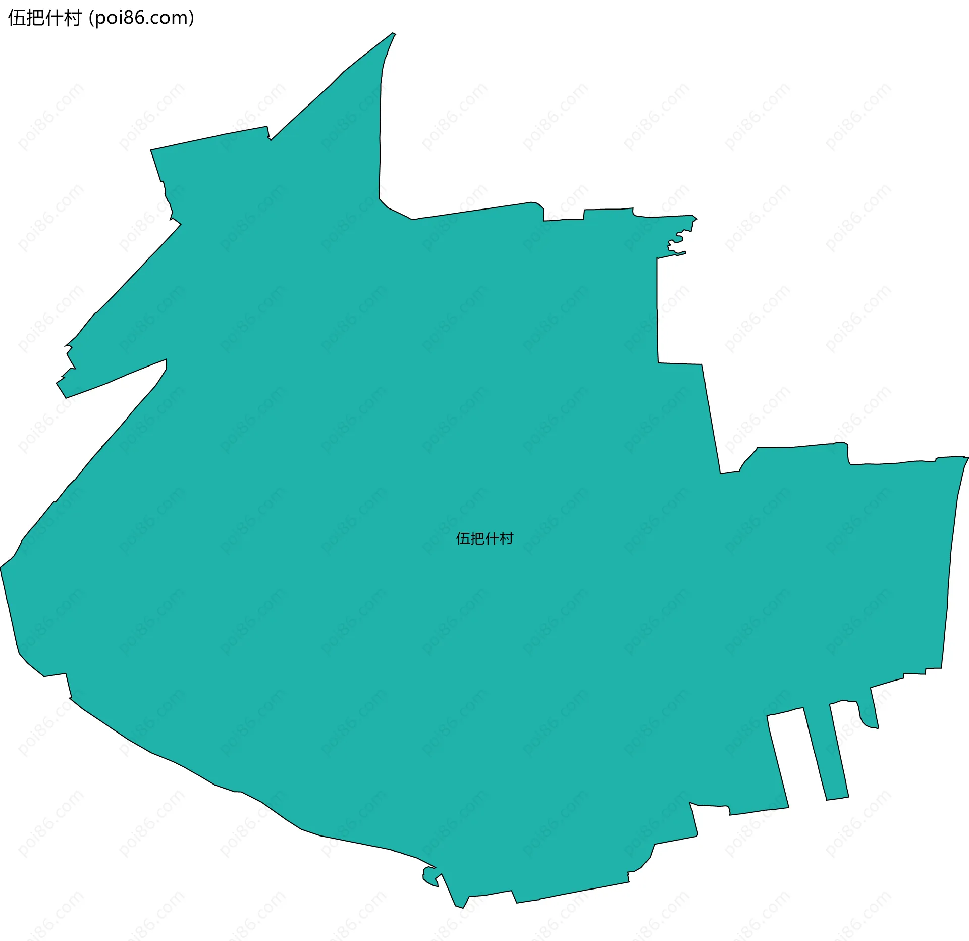 伍把什村边界地图
