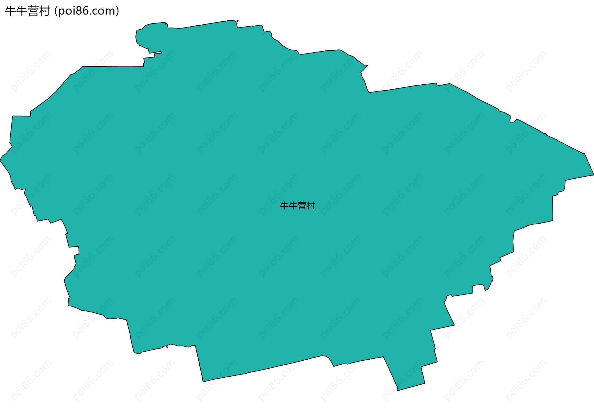 牛牛营村边界地图