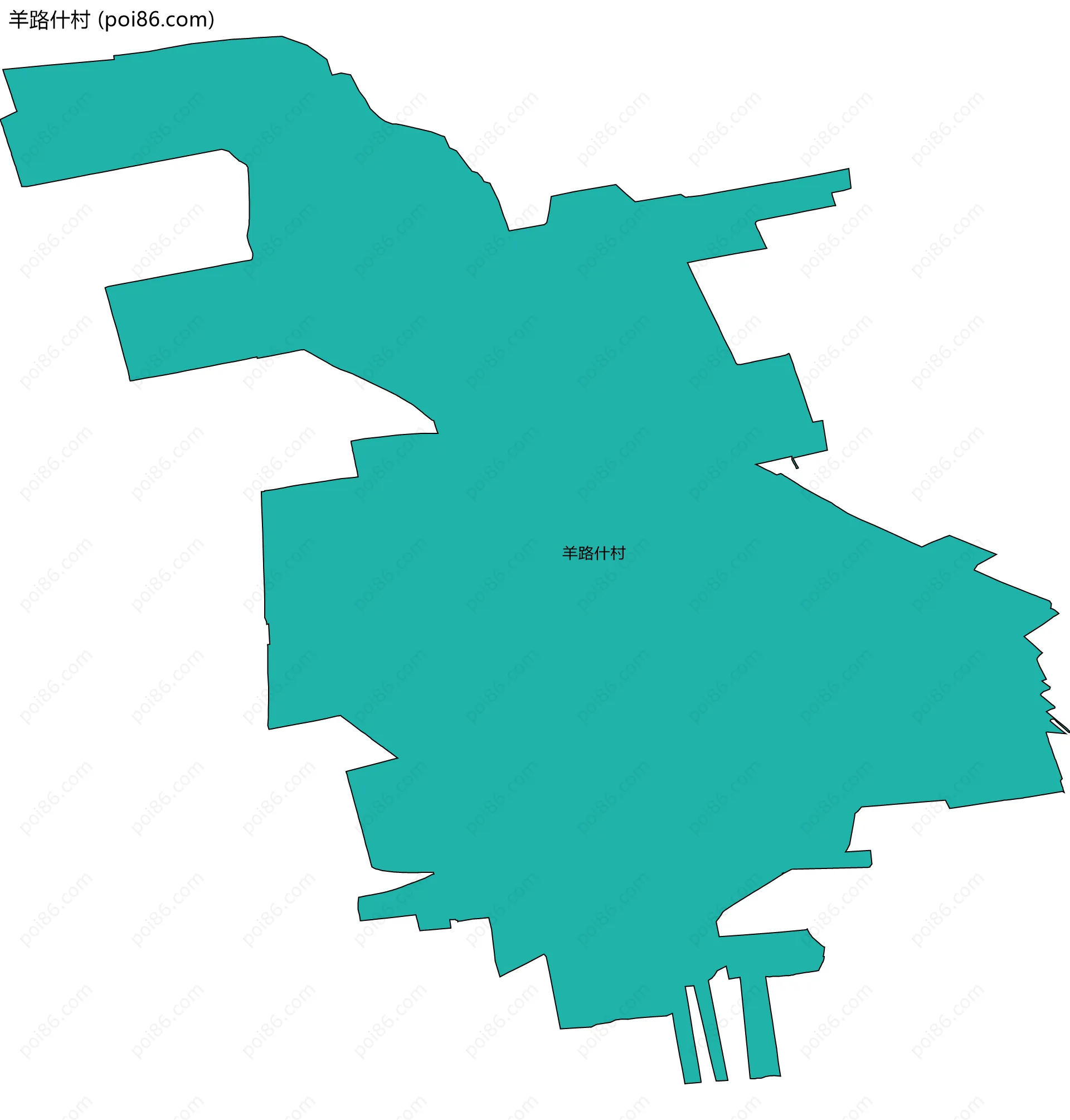 羊路什村边界地图