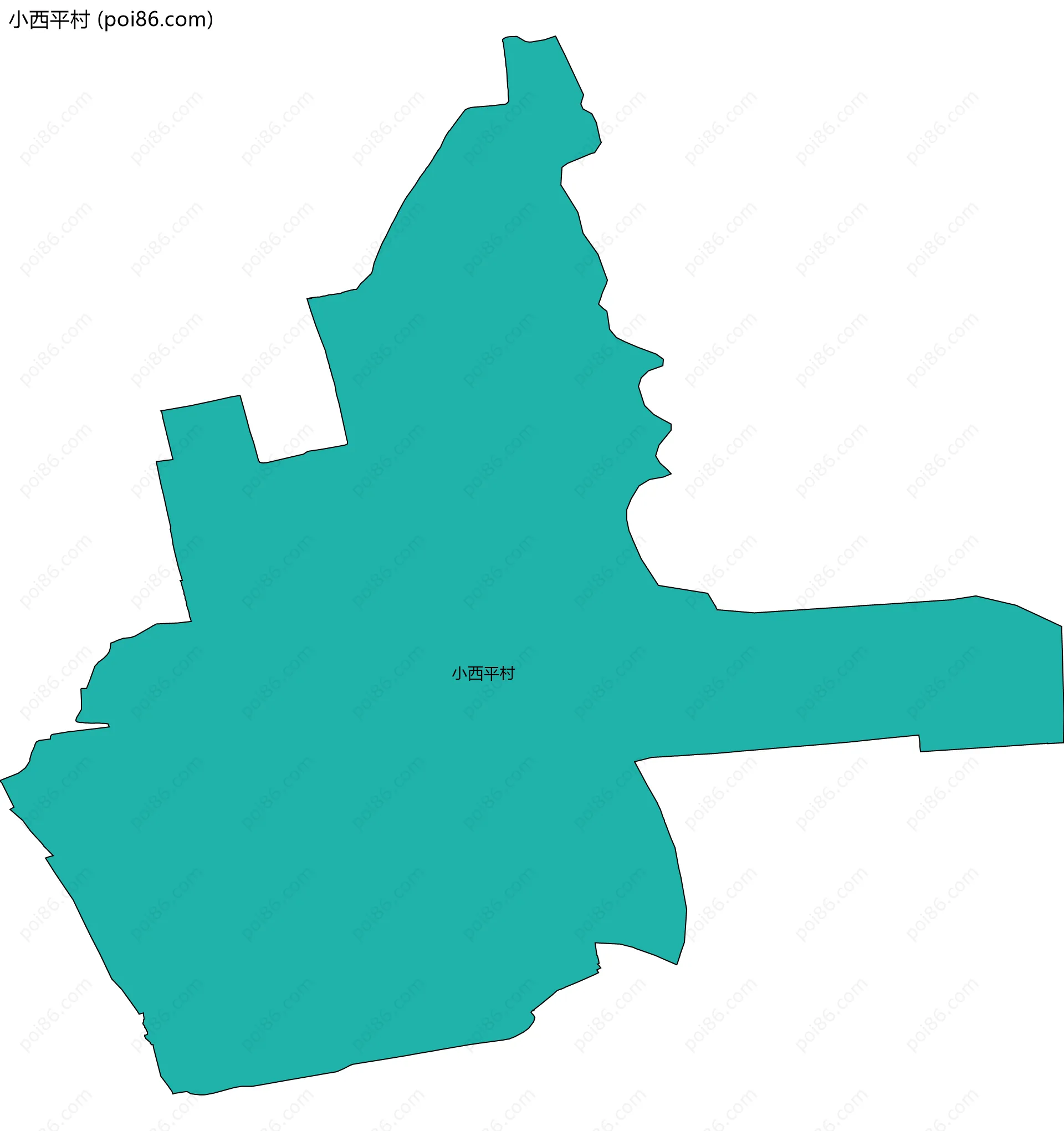 小西平村边界地图