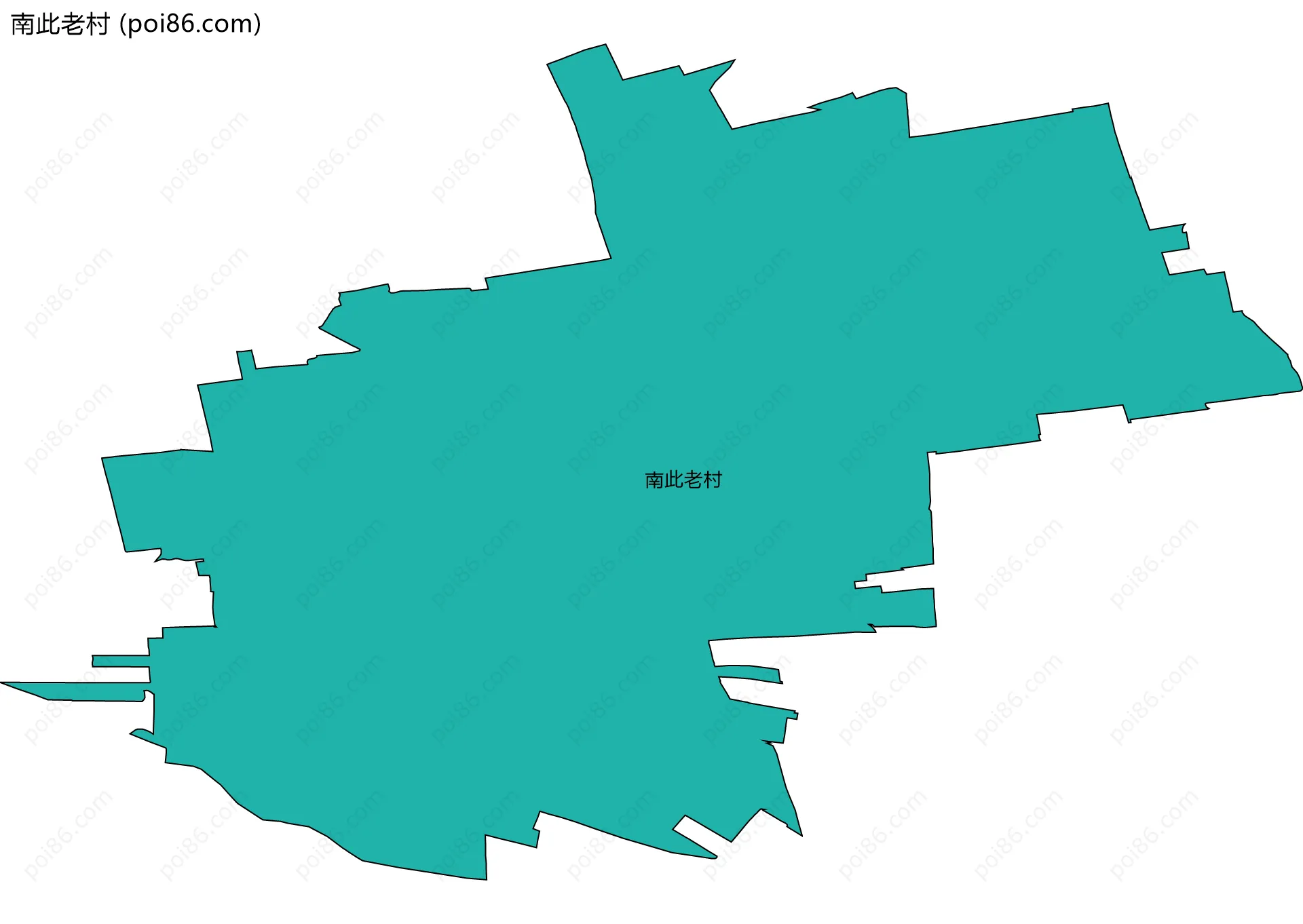 南此老村边界地图