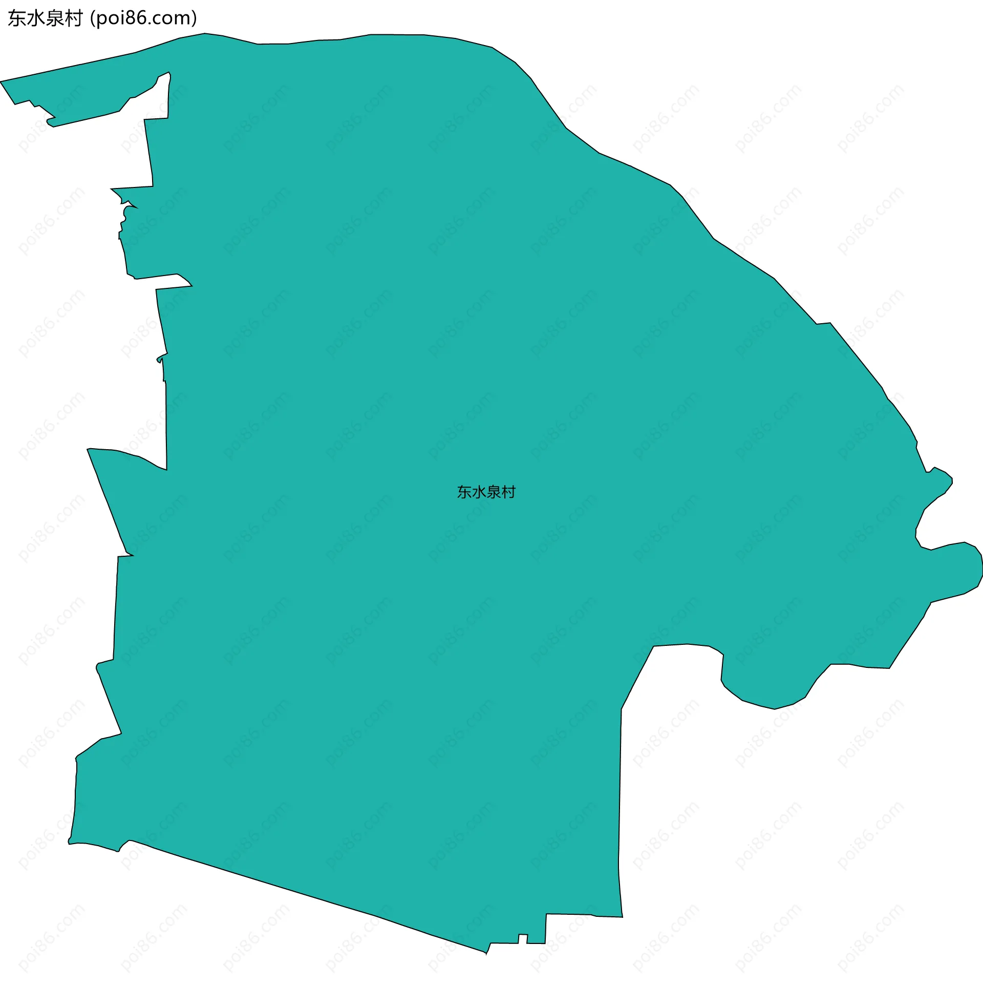 东水泉村边界地图