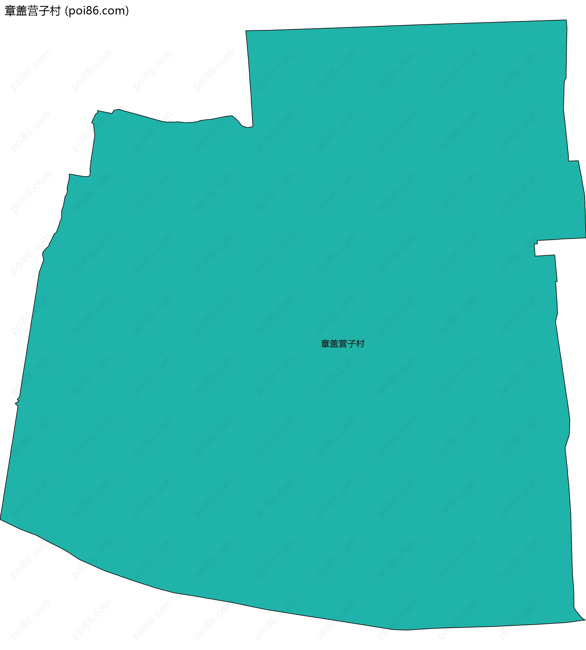 章盖营子村边界地图