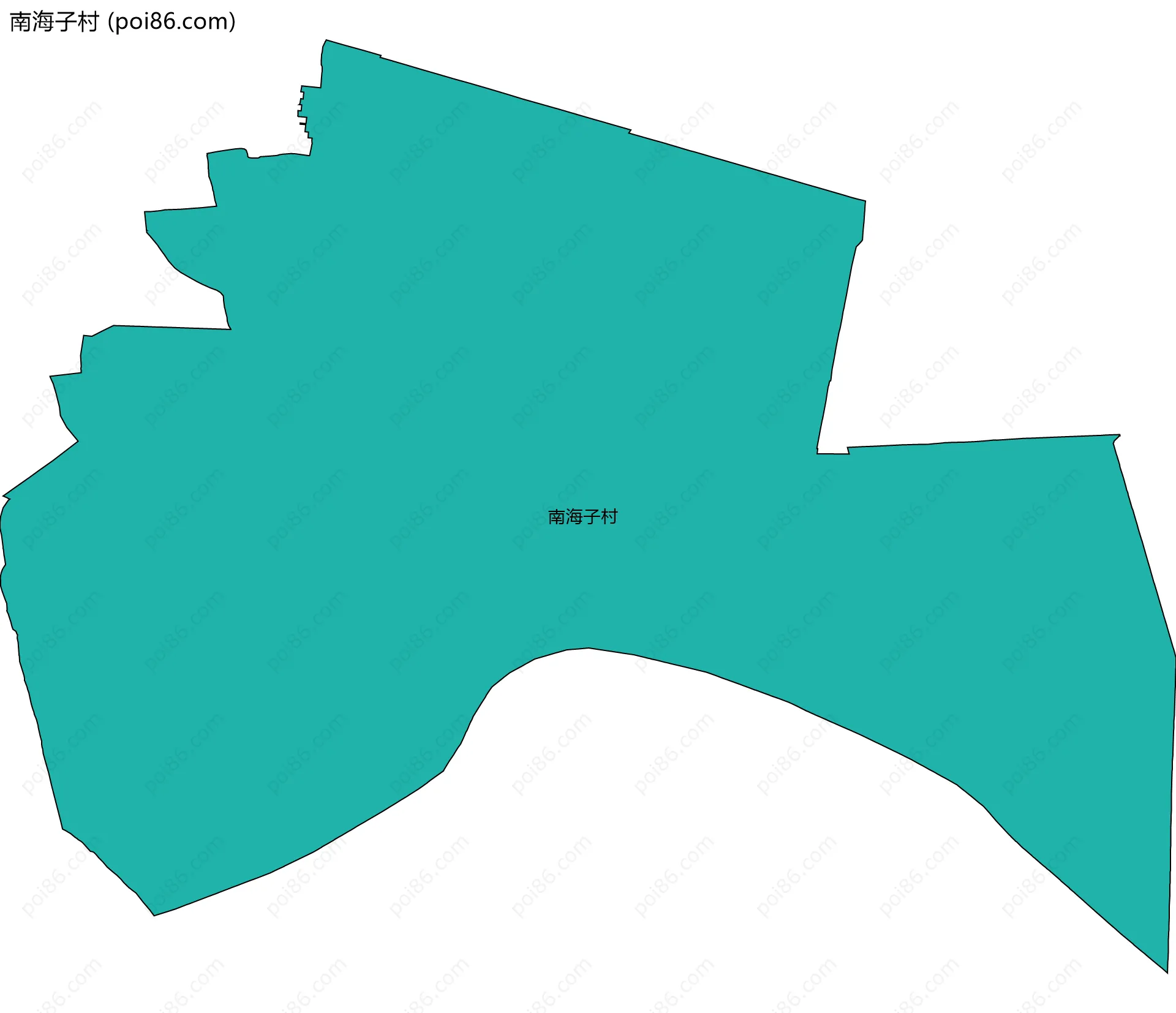 南海子村边界地图