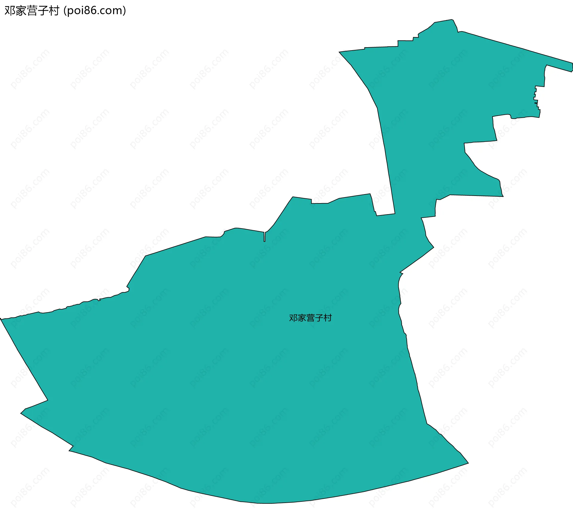 邓家营子村边界地图