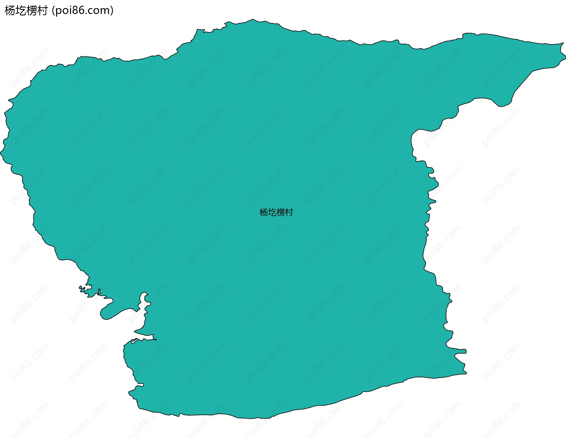 杨圪楞村边界地图