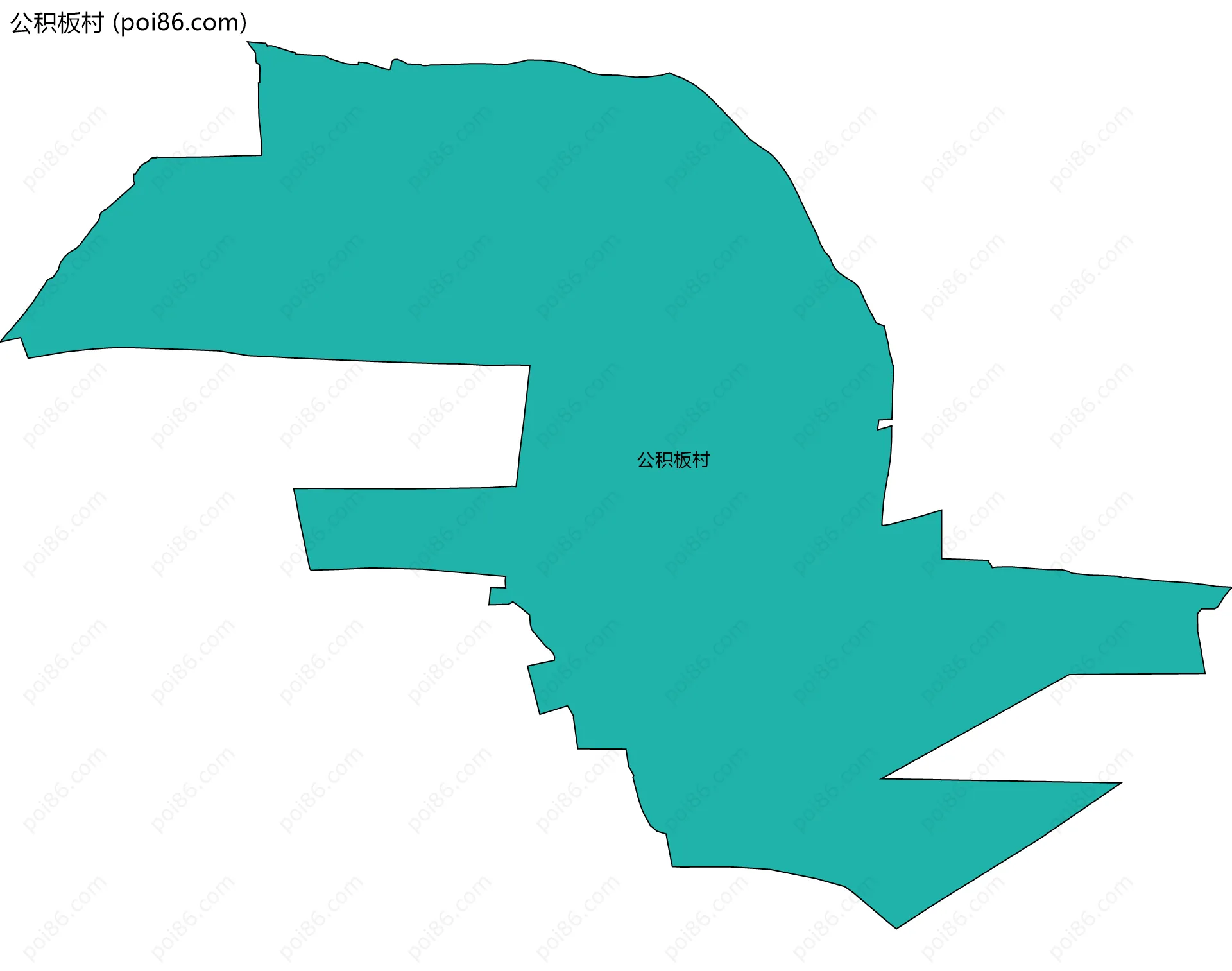 公积板村边界地图