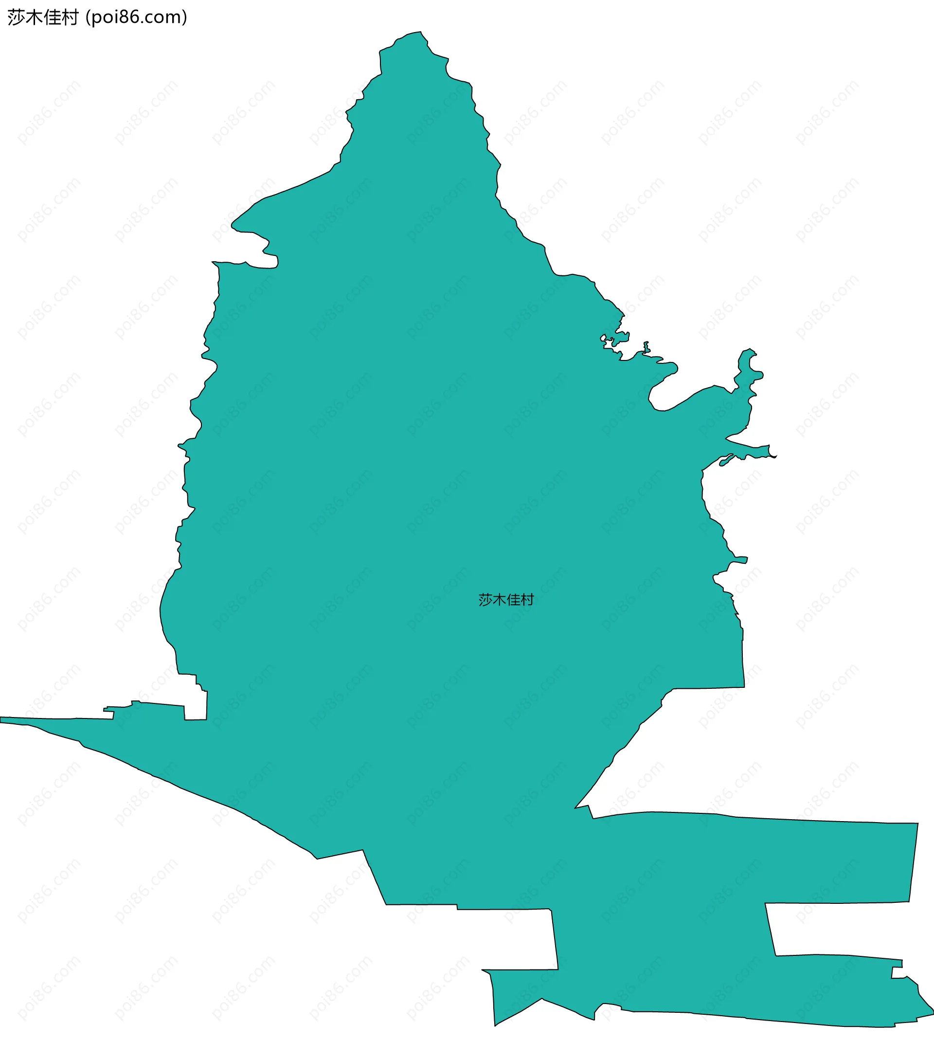 莎木佳村边界地图