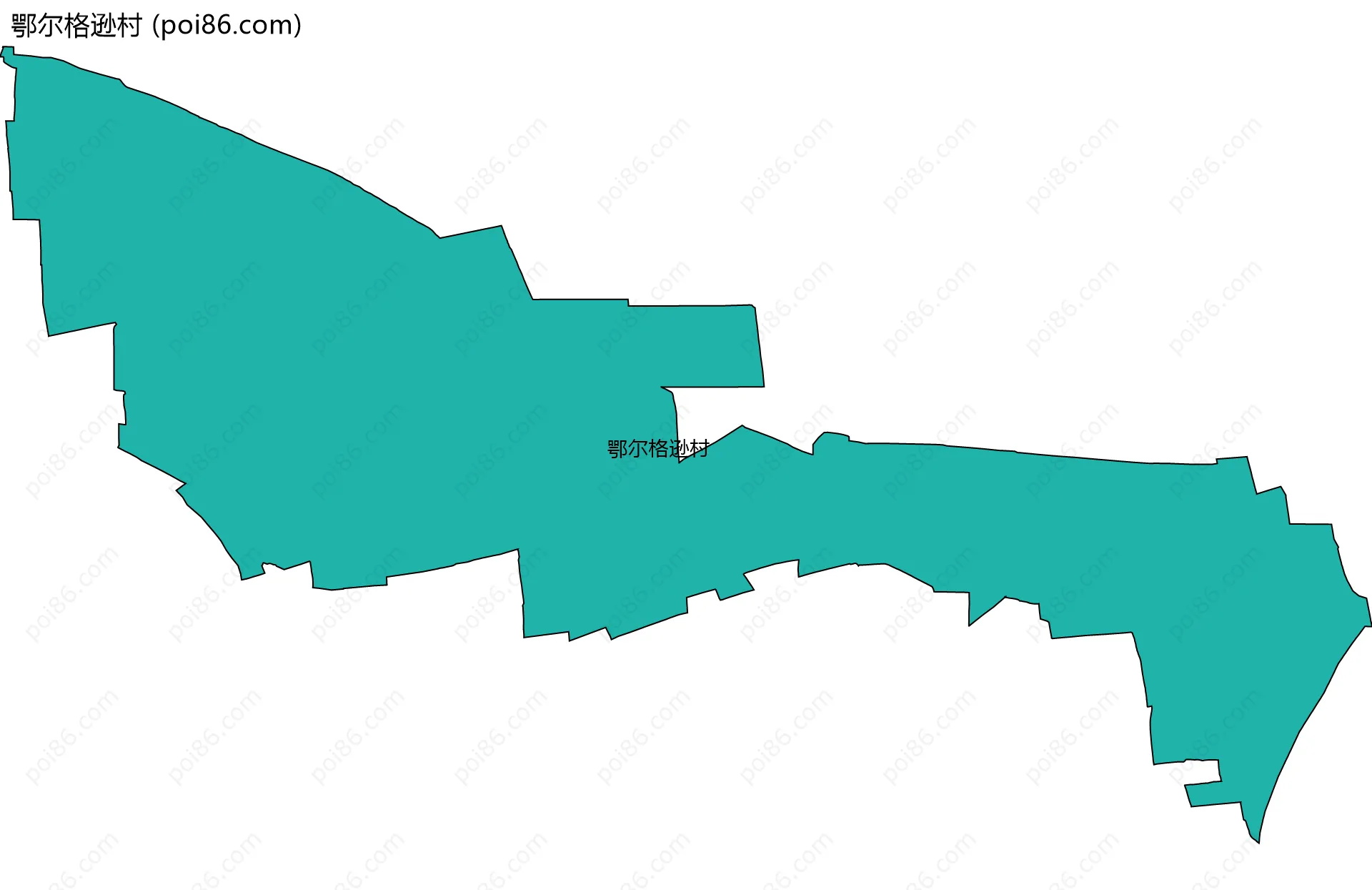 鄂尔格逊村边界地图