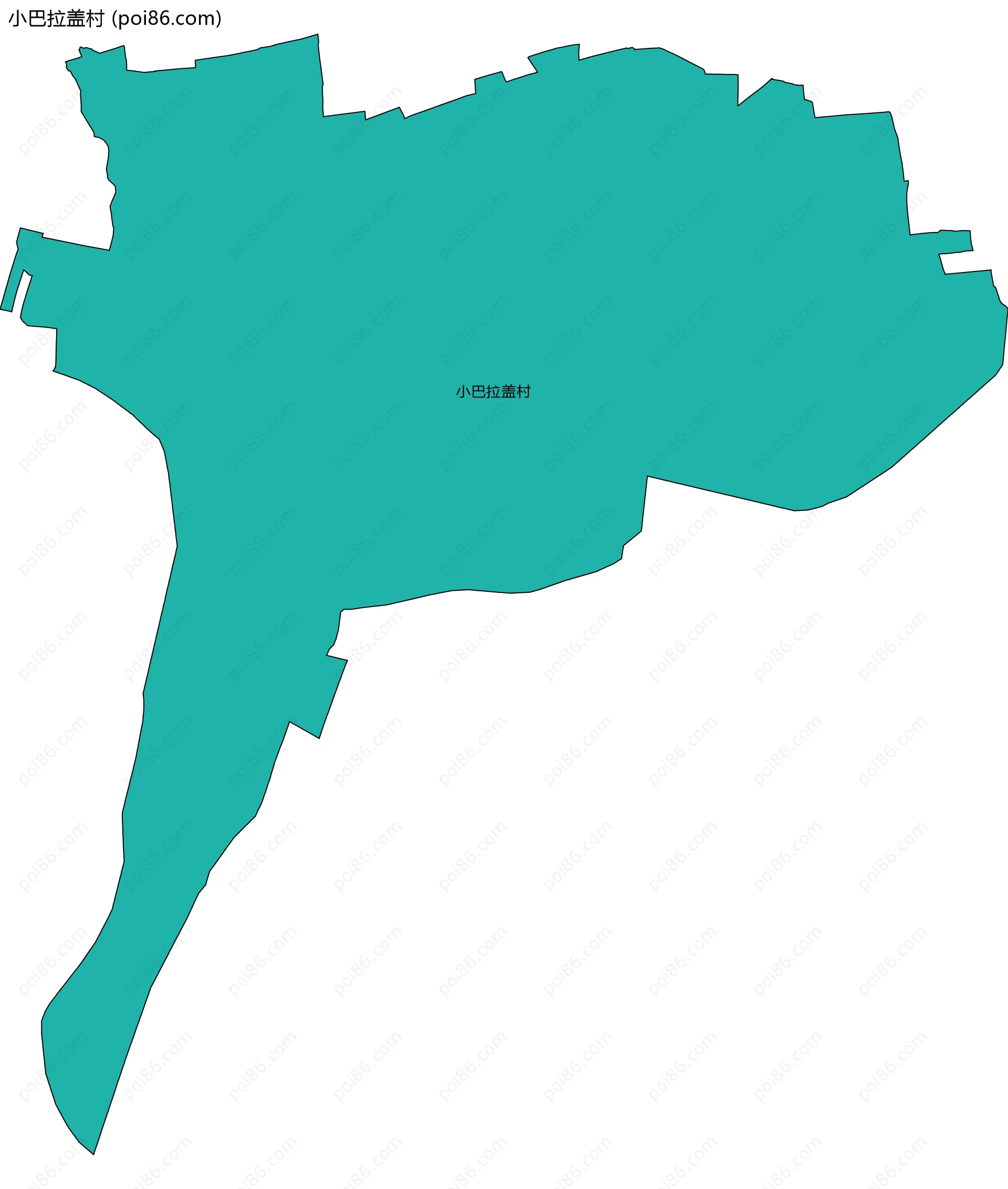小巴拉盖村边界地图