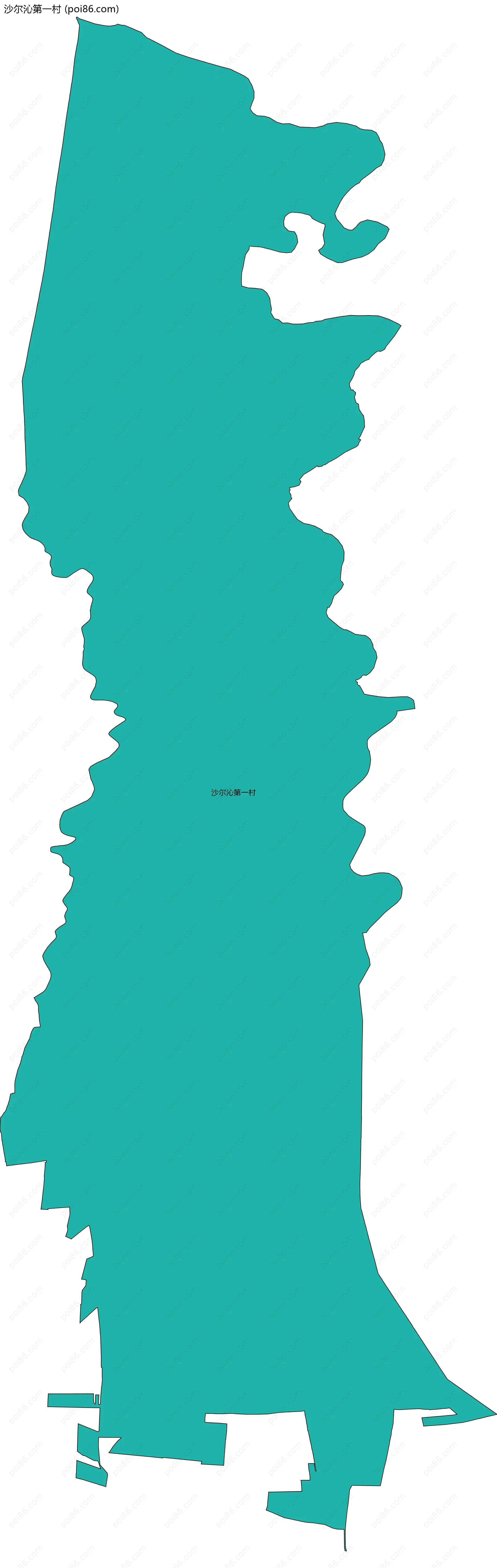 沙尔沁第一村边界地图