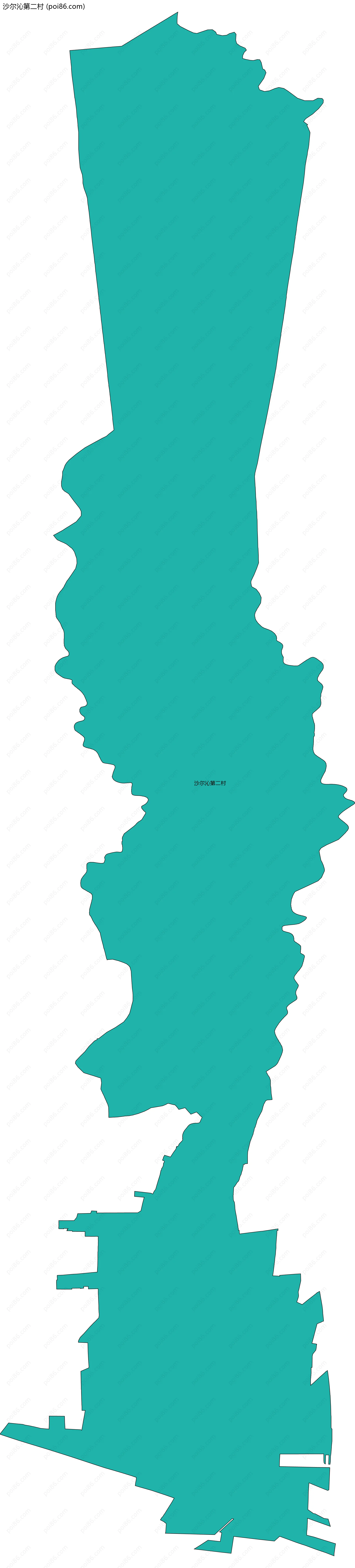 沙尔沁第二村边界地图