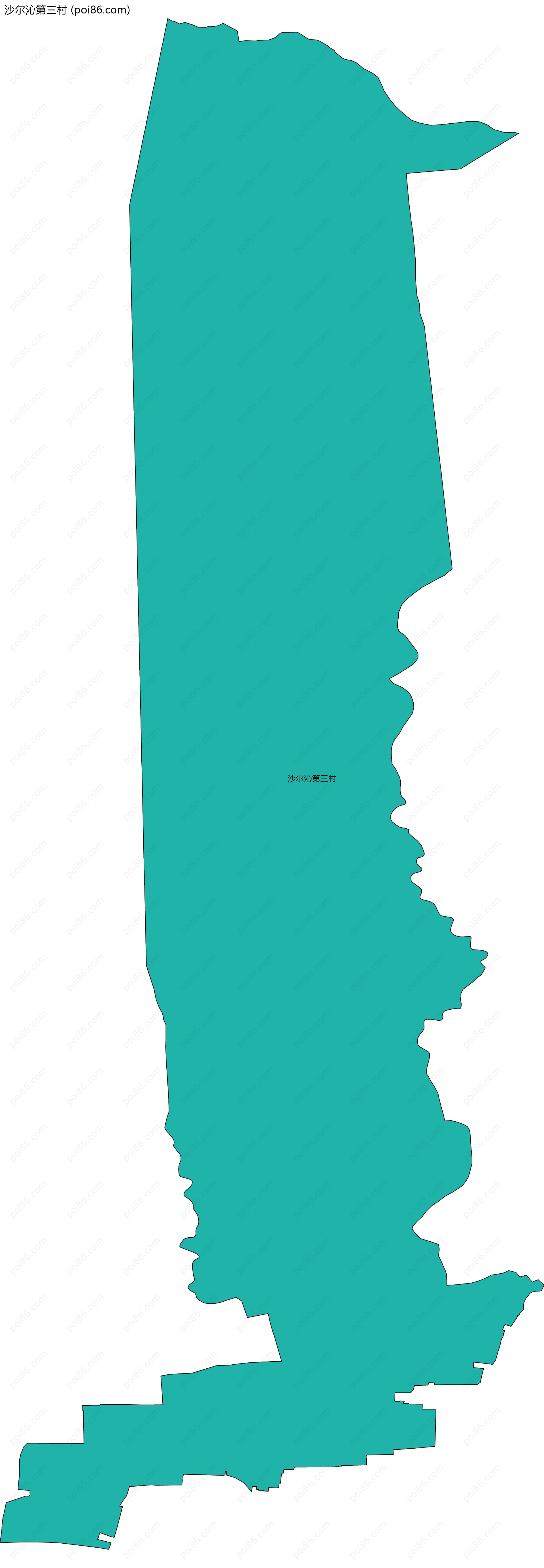 沙尔沁第三村边界地图
