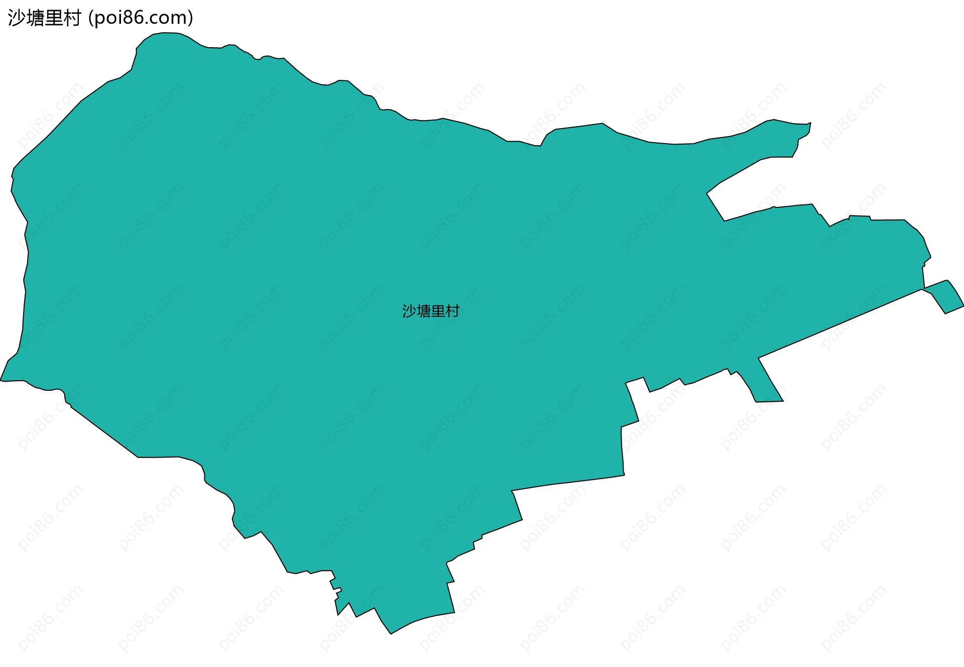 沙塘里村边界地图
