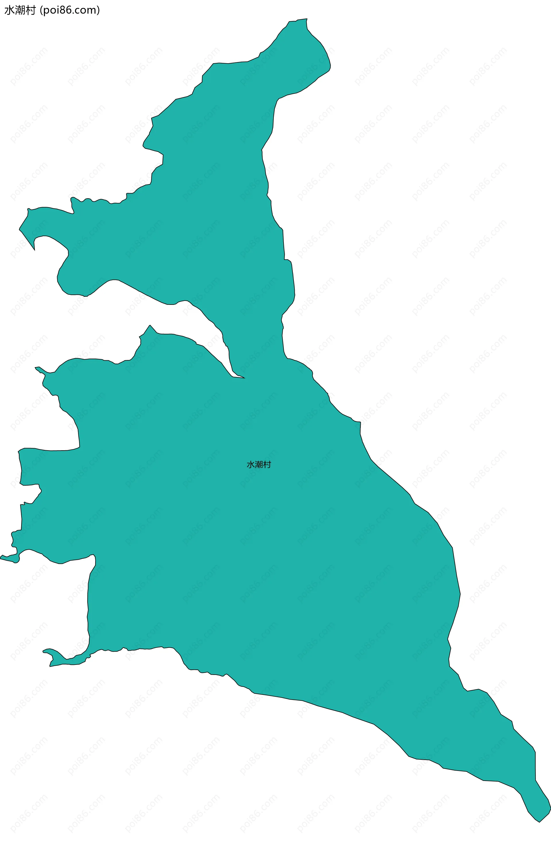 水潮村边界地图