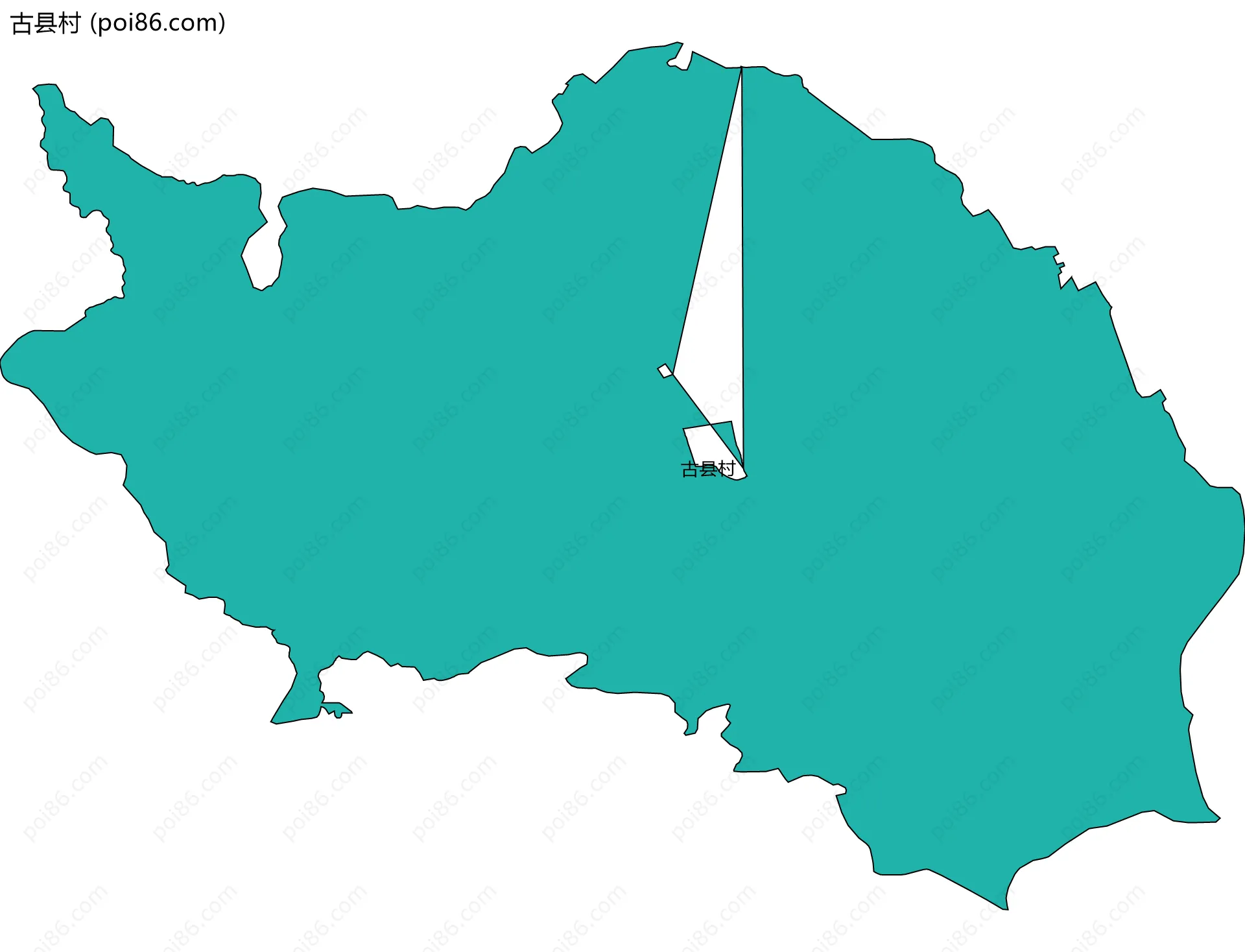 古县村边界地图
