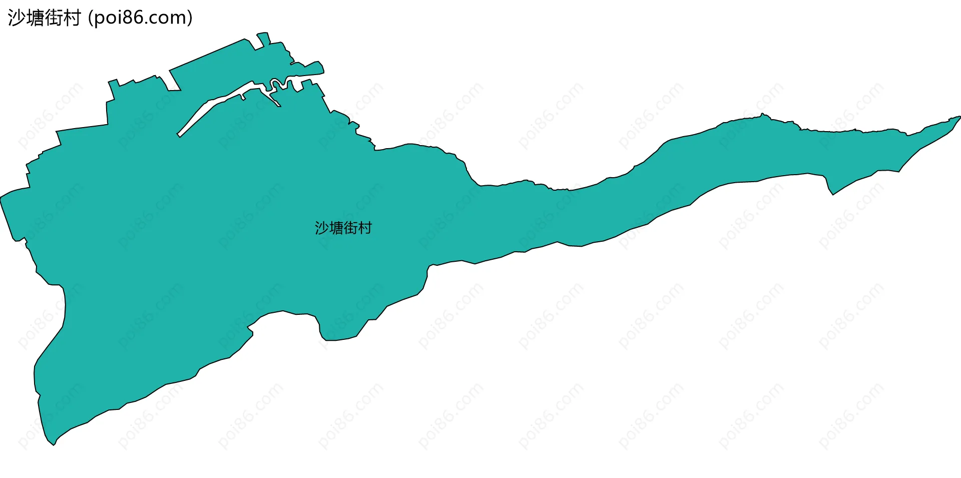 沙塘街村边界地图