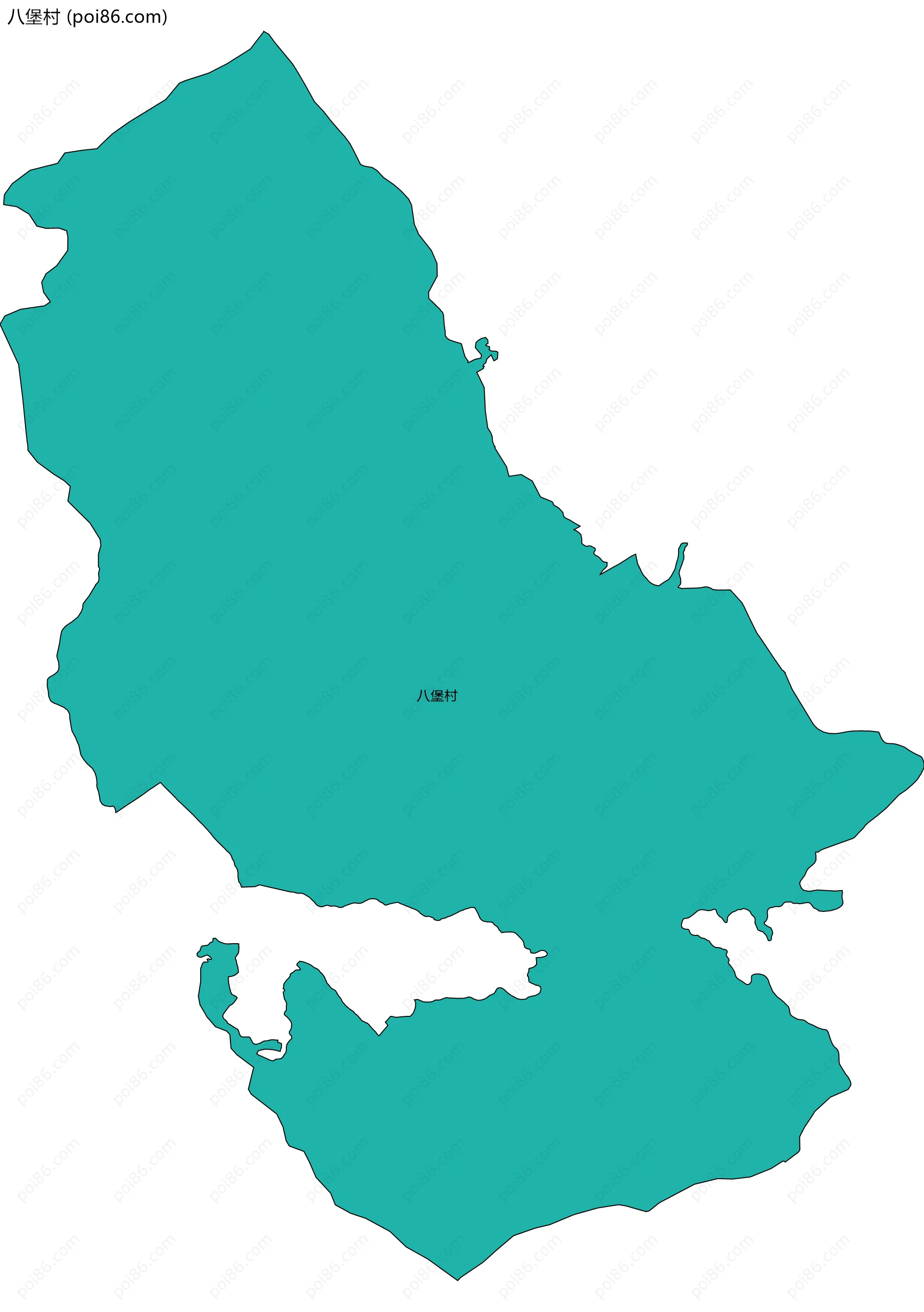 八堡村边界地图