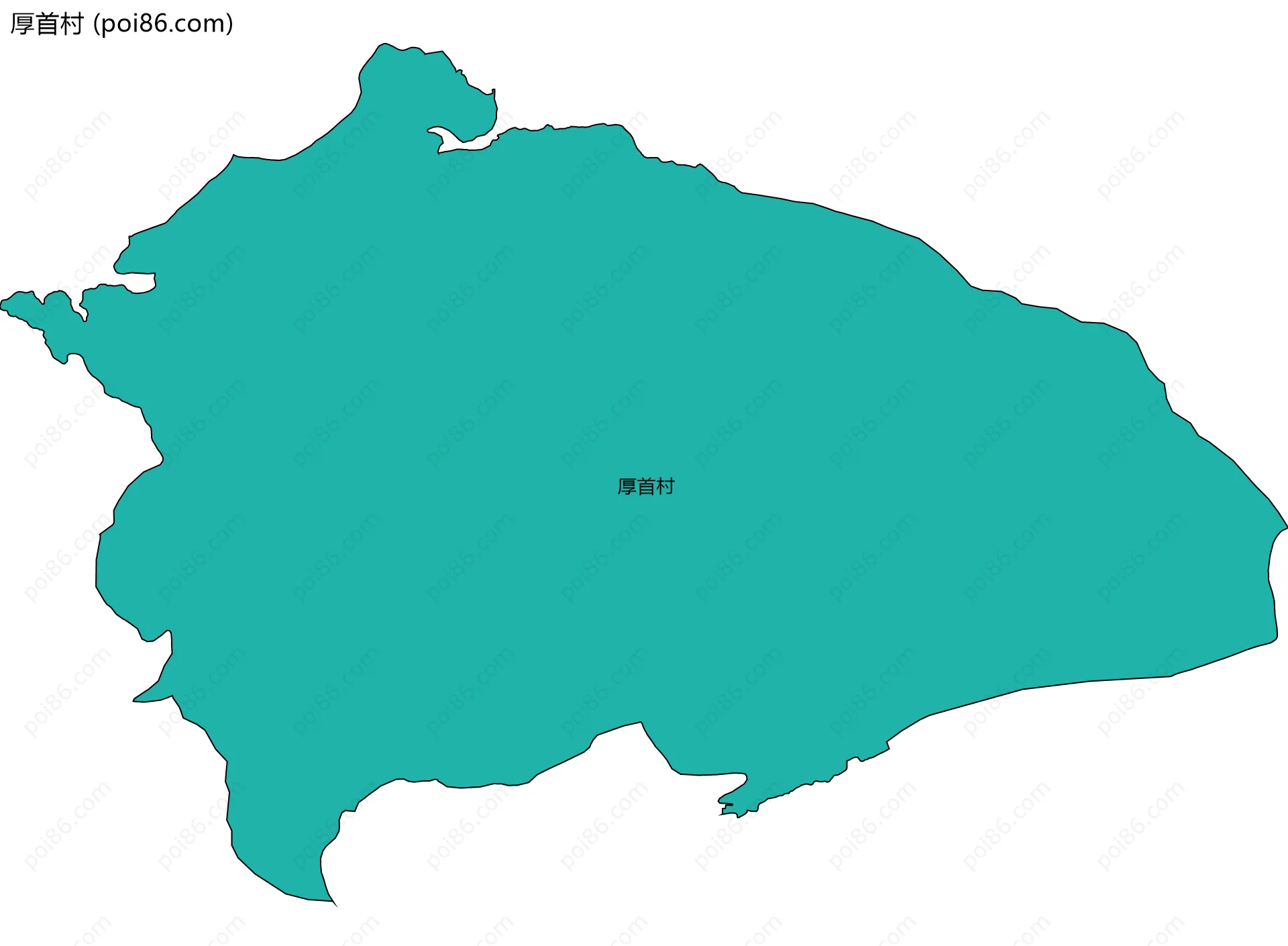 厚首村边界地图