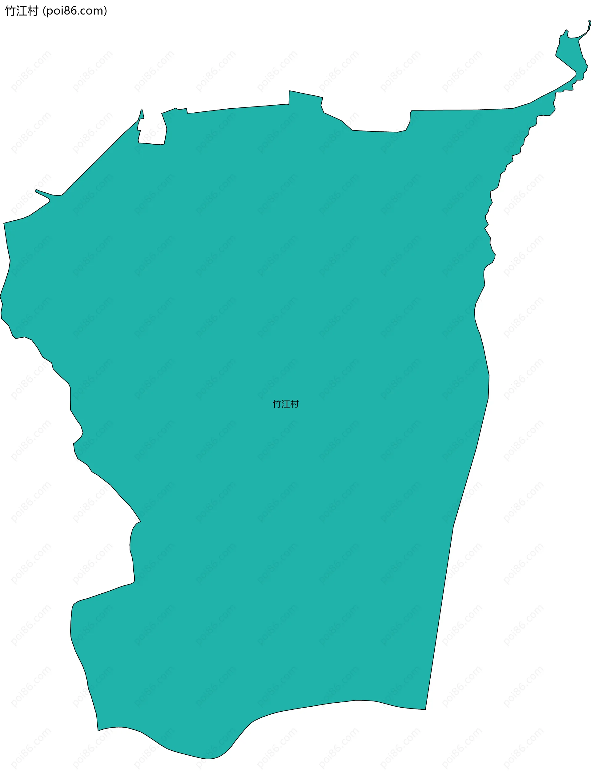 竹江村边界地图