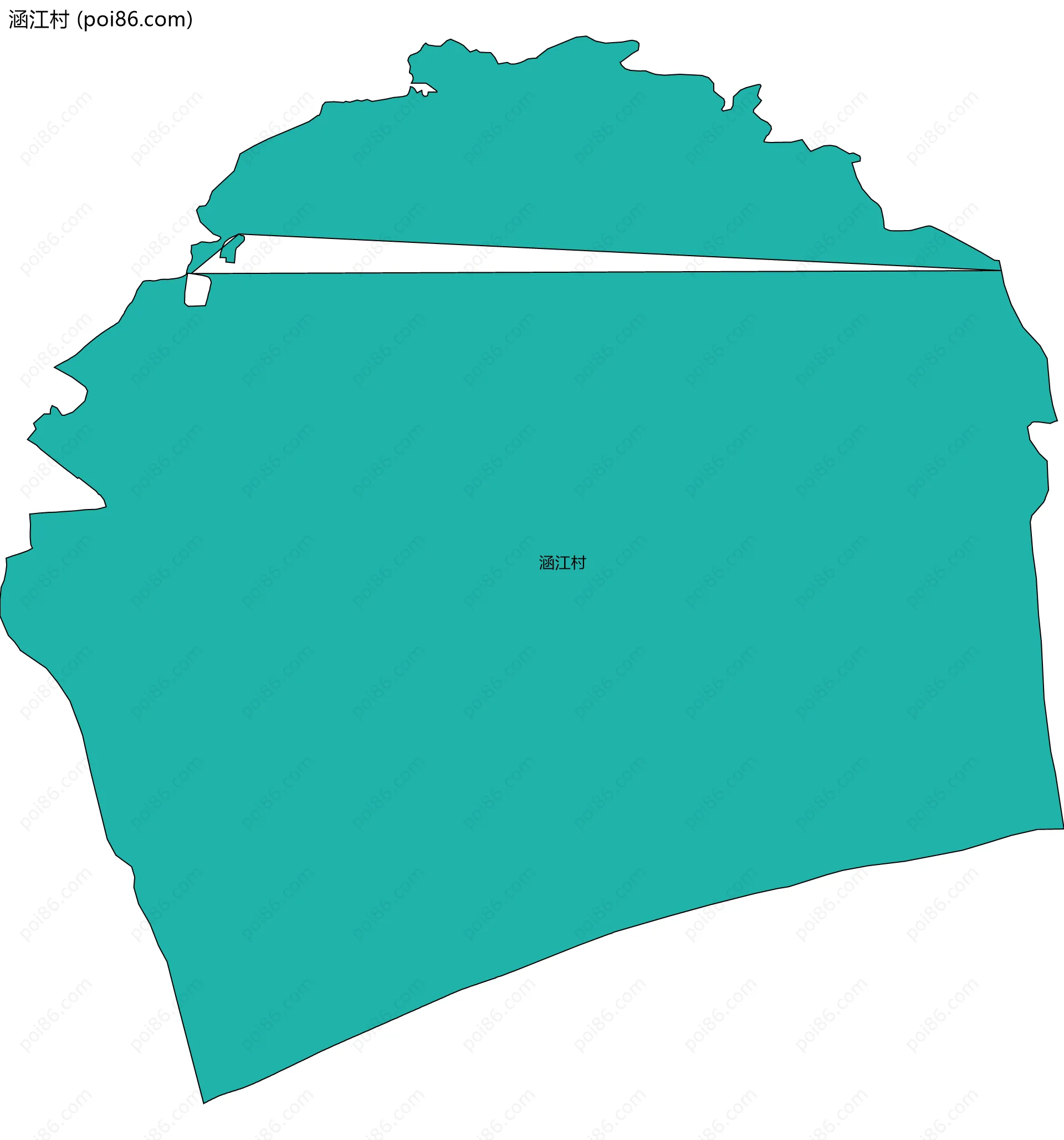 涵江村边界地图