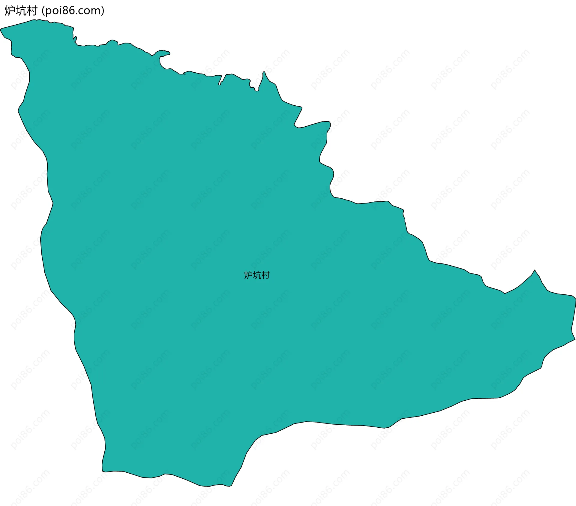 炉坑村边界地图
