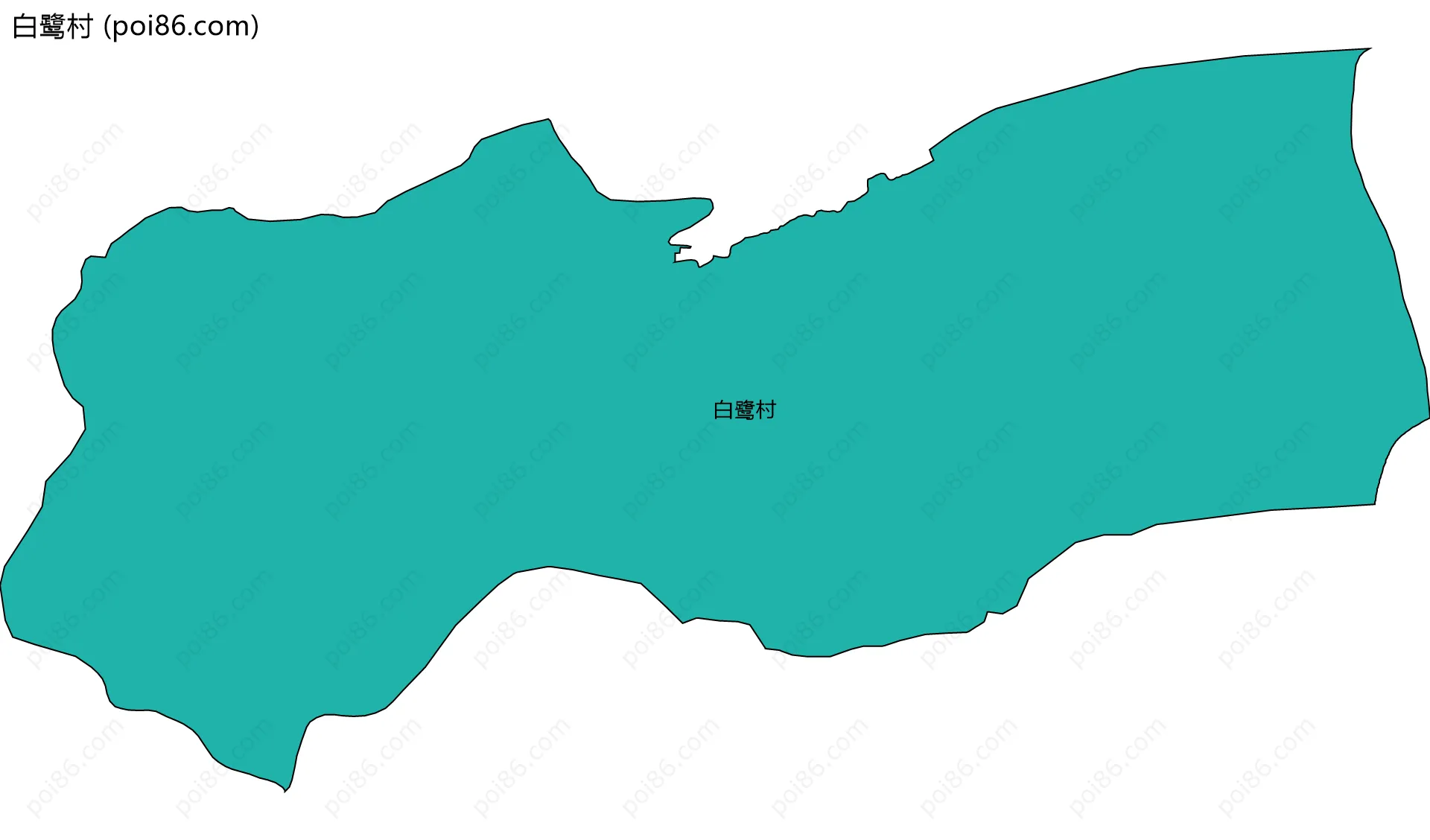 白鹭村边界地图