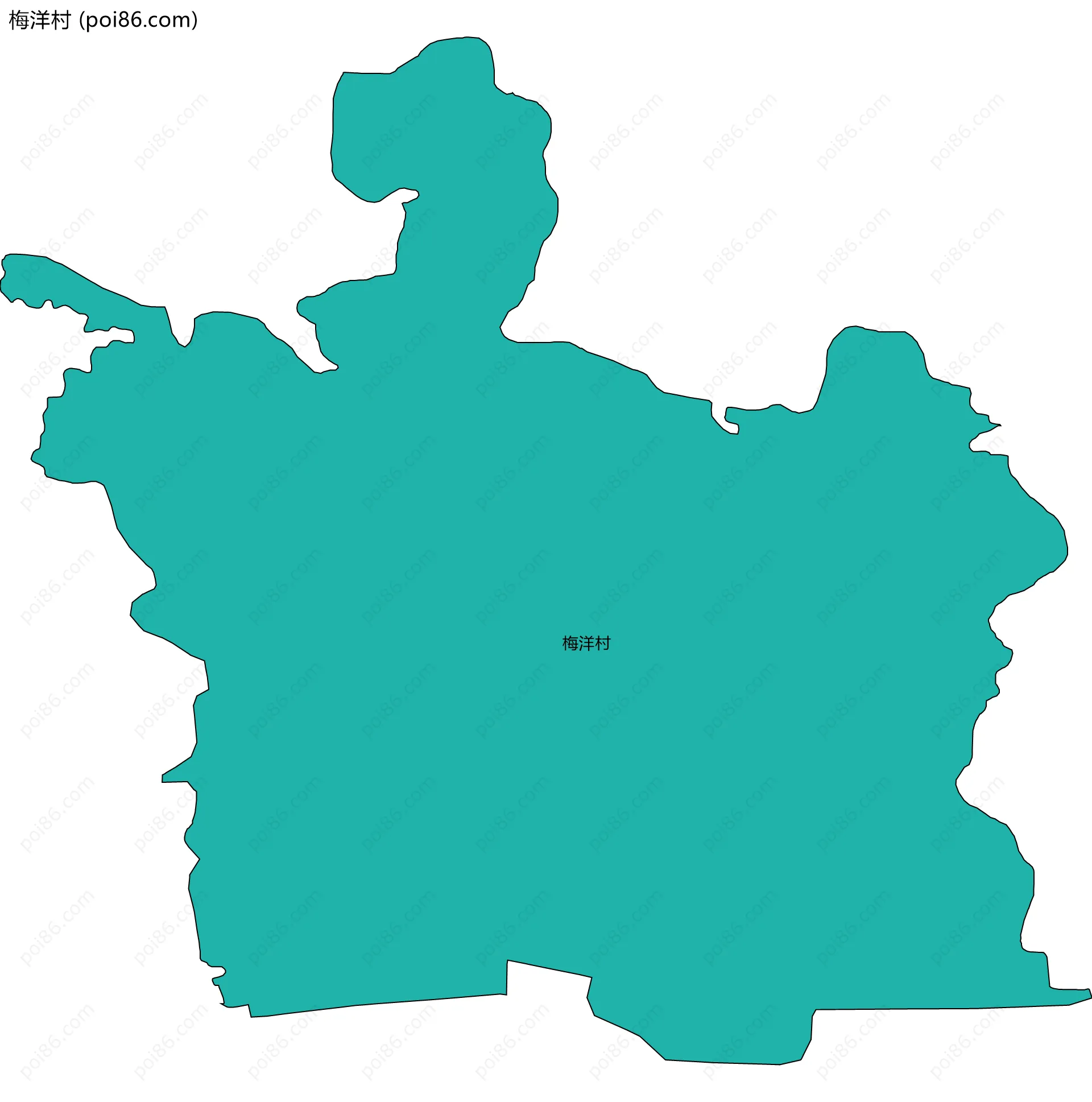 梅洋村边界地图