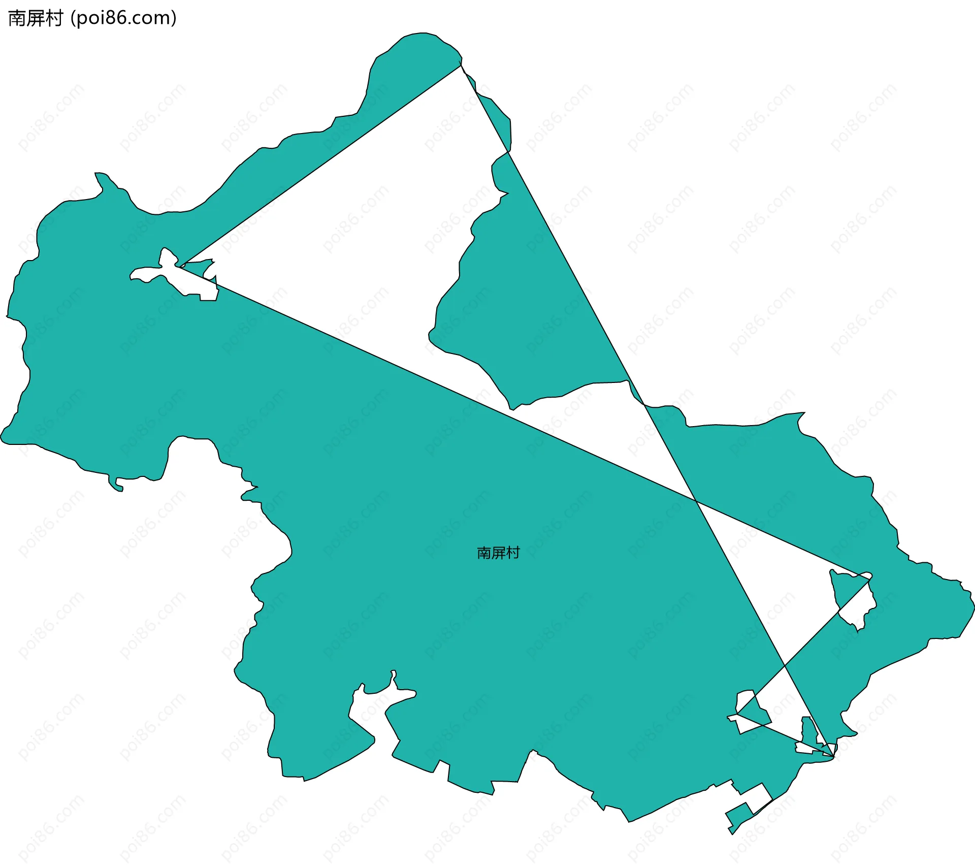 南屏村边界地图