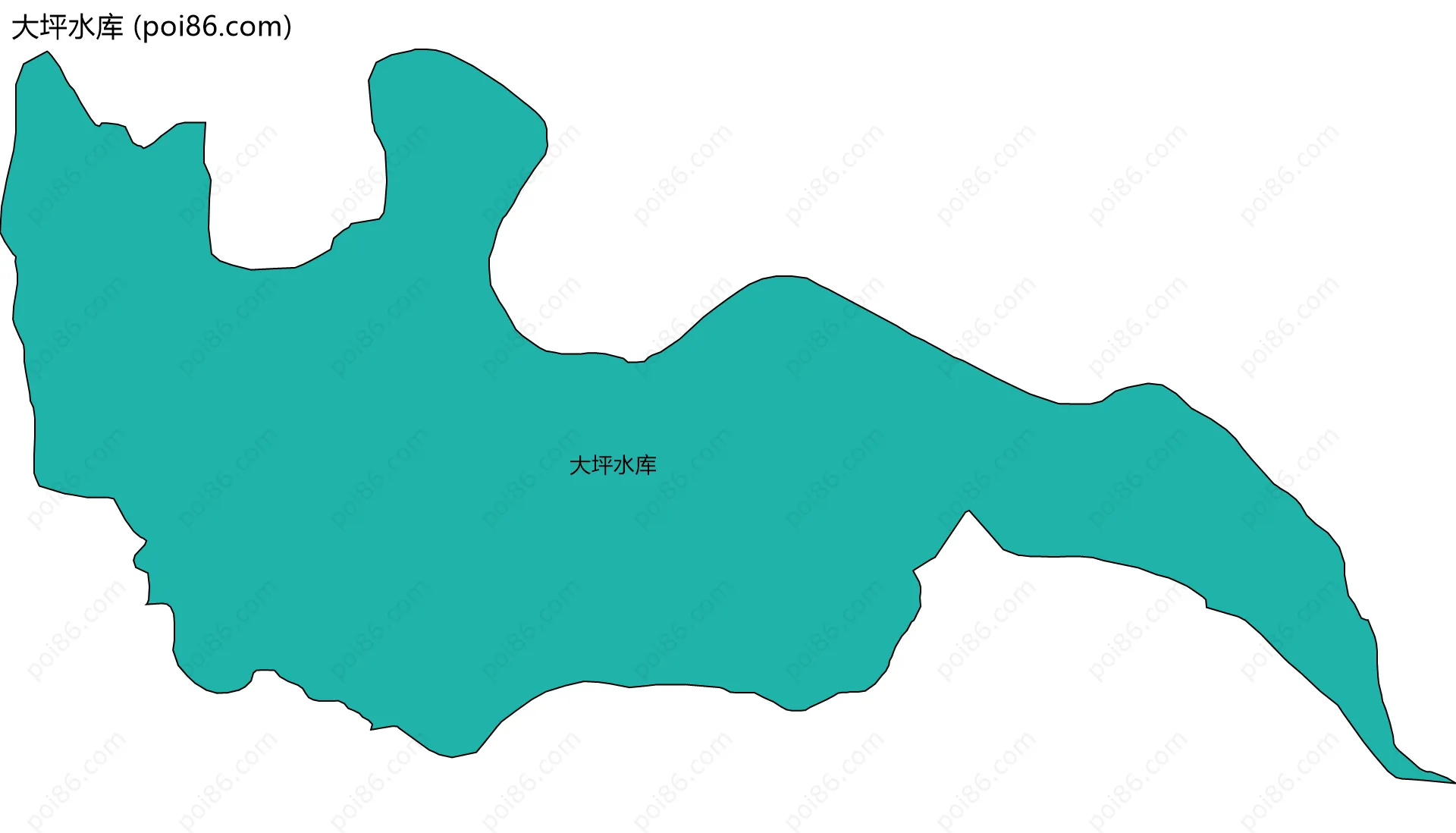 大坪水库边界地图