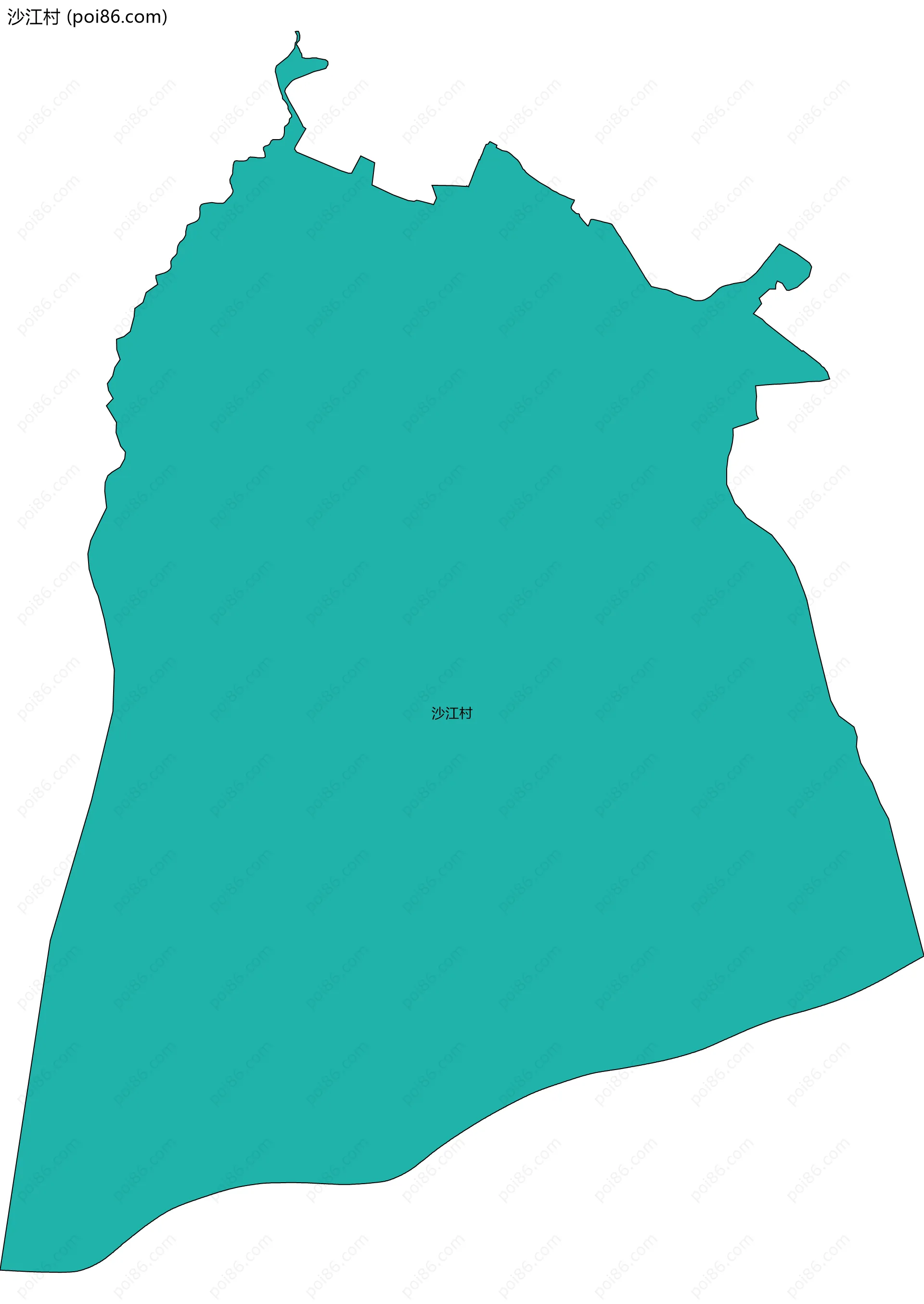 沙江村边界地图