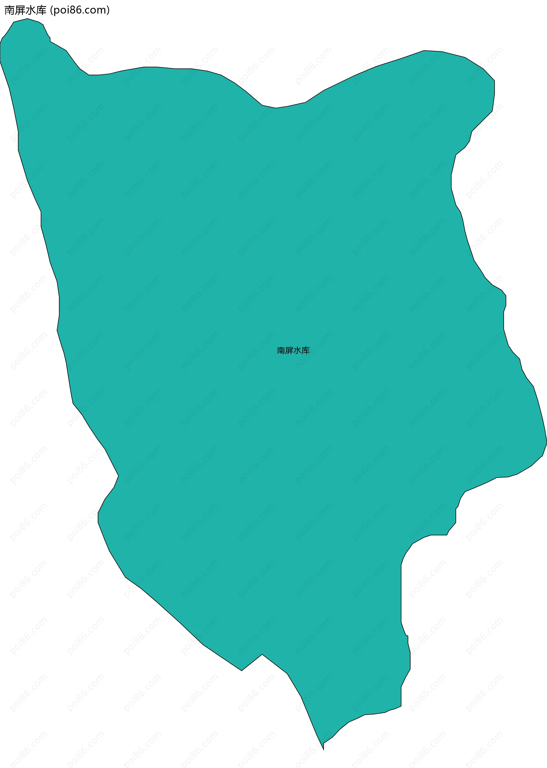 南屏水库边界地图