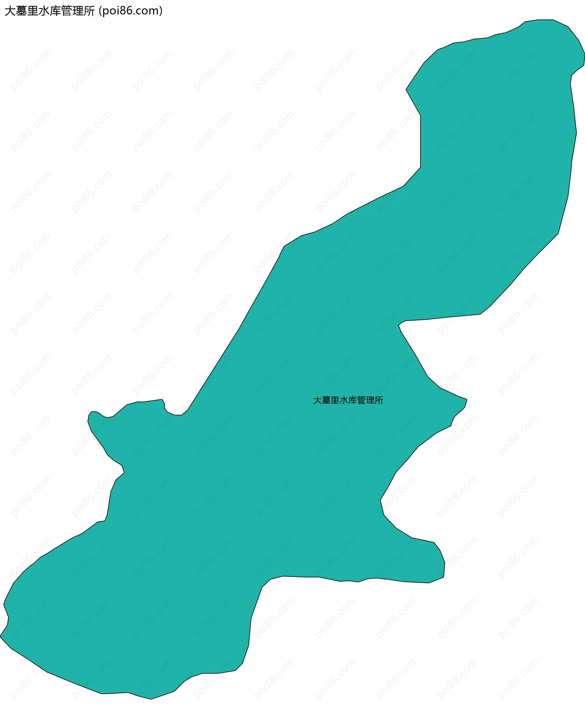 大墓里水库管理所边界地图