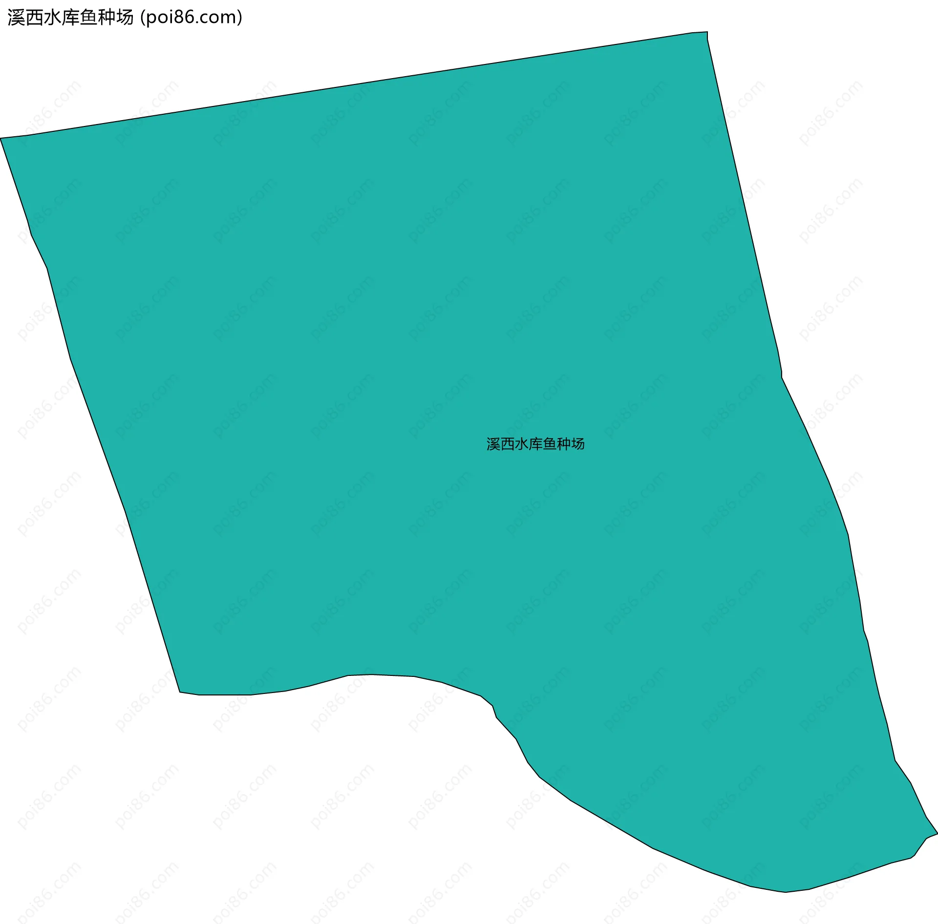 溪西水库鱼种场边界地图