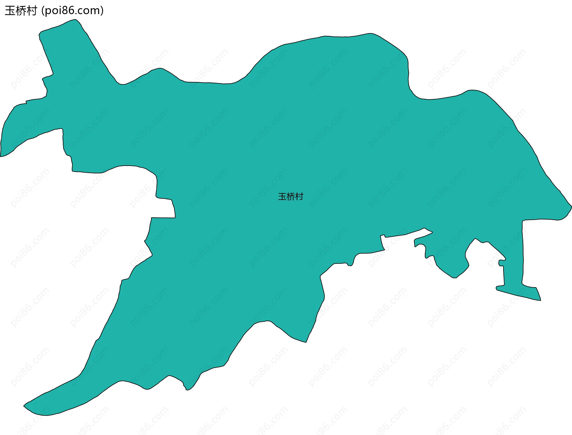 玉桥村边界地图